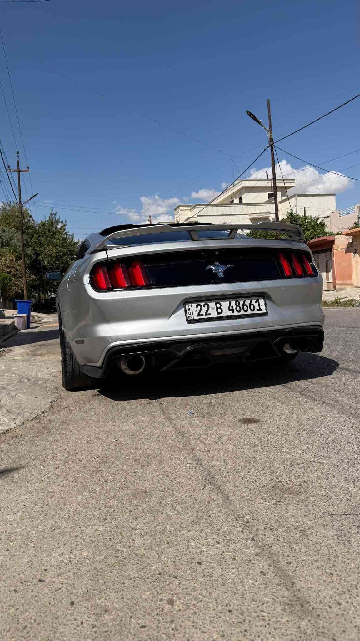 موستنك ٢٠١٥ v6 رقم اربيل سنوية وهزة جديدة 
بجم كبس صندوك كبس 
داخل شاصي ايرباك كفاله 
كير مكينة اكسل تبريد كفاله 
السياره عليها وياله وتايرات بلباكيت 
دبات HT بور بوابات 
OBD شاشة سرعة وكل تفاصيل السيارة

سعر ١١٥ 
مكانها موصل 
*********** موصل, نينوى
