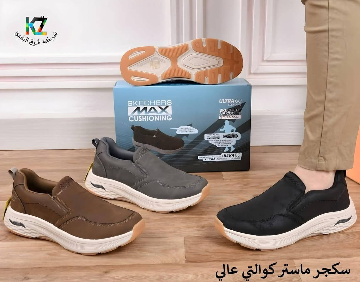 جديد من انتاج فيتنام 🇻🇳  ماركه SKECHERS 
واسط قظاء الزبيديه الفلكه مجاور مدرسه الإمام الصادق ع

نص مكتوب في الصور:
- Size:41-45
- Item N0.:BC-384
- كعب سكجر خفيف
- KZ شركة شرق اليقين سكجر ماستر كوالتي عالي
- KZ شركة شرق اليقين
- S SKECHERS ART NO.: BC-2104 SIZE: 41-45