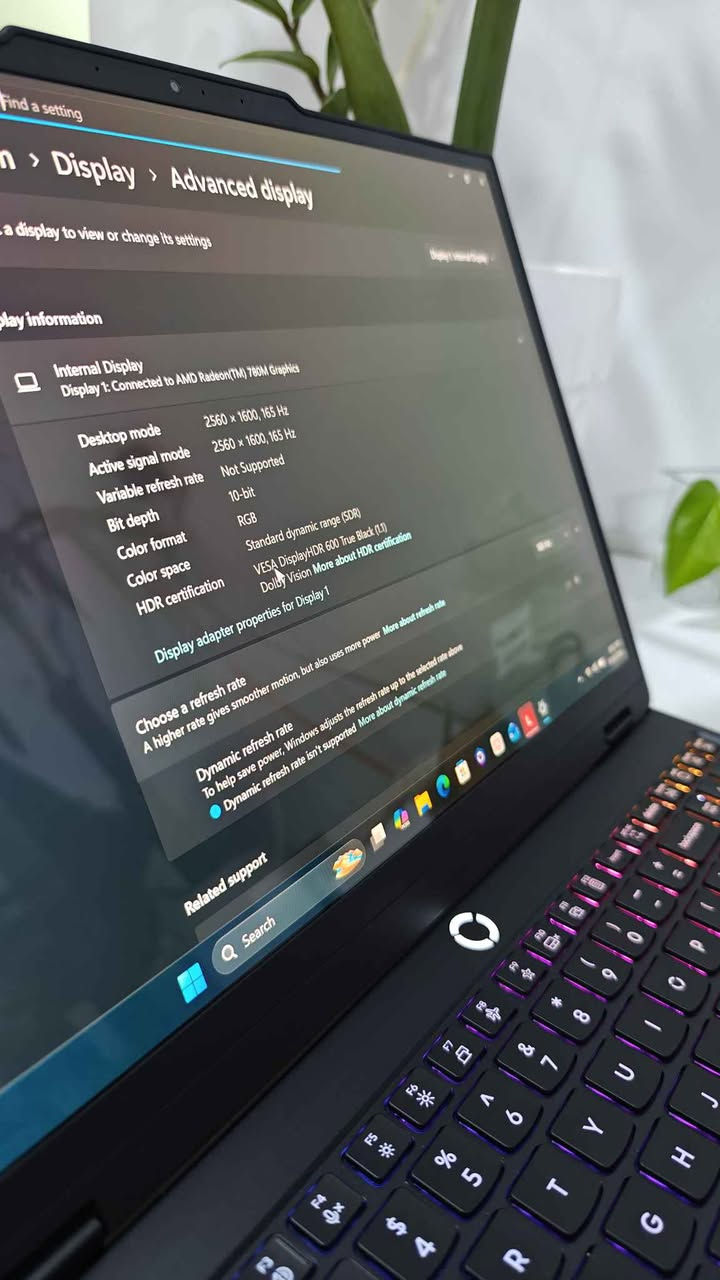 Lenovo Legion 5 15AHP10 (موديل 2025)

* المعالج: AMD Ryzen 7 260 (قوي جداً للأداء العالي، يصل تردده إلى 5.1 جيجاهرتز).
* كرت الشاشة: NVIDIA GeForce RTX 5060 بسعة 8 جيجابايت GDDR7 (أحدث جيل Blackwell لأداء جبار).
* الشاشة: 15.1 بوصة OLED بدقة WQXGA (2560x1600)، تردد 165Hz، وسطوع 500 nits لألوان خيالية.
* الذاكرة (RAM): 16GB DDR5 بسرعة 5600MHz (قابلة للتطوير حتى 64GB).
* التخزين: 512GB SSD NVMe 
* نظام التشغيل: Windows 11 الأصلي.
* البطارية 🔋: 100٪ مشحون 4 دورات فقط

✨ ميزات إضافية:

* نظام تبريد Legion Coldfront المتطور للحفاظ على استقرار الأداء.
* لوحة مفاتيح Legion TrueStrike مع إضاءة RGB بـ 24 منطقة.
* هيكل أنيق بلون Eclipse Black، أخف وزناً بنسبة 13% من الموديلات السابقة.
* دعم Wi-Fi 7 وبلوتوث 5.4 مع منافذ USB4 و HDMI 2.1.

💰 السعر :  1،950،000
للتواصل والاستفسار: *********** 📞

ملاحظة: رقم 2 بالكيبورد بيه كسر

https://t.me/epic_store2 بغداد, العراق

نص مكتوب في الصور:
- Find a setting Display Advanced display a display to view or change its settings Display 1: Connected to AMD Radeon(TM) 780M Graphics Internal Display Desktop mode 2560 x 1600, 165 Hz Active signal mode 2560 x 1600, 165 Hz Variable refresh rate Not Supported Bit depth 10-bit Color format RGB Color space Standard dynamic range (SDR) HDR certification VESA DisplayHDR 600 True Black (1.1) Dolby Vision More about HDR certification Display adapter properties for Display 1 Choose a refresh rate A higher rate gives smoother motion, but also uses more power More about refresh rate Dynamic refresh rate To help save power, Windows adjusts the refresh rate up to the selected rate above Dynamic refresh rate isn't supported More about dynamic refresh rate Related support Search
- LEGION LENOVO 83M0 RGCN34WW 12/11/2025 26100.1.amd64fre.ge_release.240331-1435 Mobile Supported 2026-09-19 20:52:49 stalled batteries nformation about each currently installed battery NAME BATTERY 1 L24M4PC0 MANUFACTURER SMP SERIAL NUMBER 5970 CHEMISTRY LiP DESIGN CAPACITY 80,000 mWh FULL CHARGE CAPACITY 84,000 mWh CYCLE COUNT 4 Recent usage 38°C صافي غالباً
- Find a setting System > About Processor AMD Ryzen 7 260 w/ Radeon 780M Graphics 3.80 GHz Installed RAM 16.0 GB Speed: 5600 MT/s Graphics card 8 GB Multiple GPUs installed Storage 477 GB Speed: 5600 MT/s Device info Legion Legion 5 15AHP10 Device name Legion Processor AMD Ryzen 7 260 w/ Radeon 780M Graphics (3.80 GHz) Installed RAM 16.0 GB (15.3 GB usable) Graphics card NVIDIA GeForce RTX 5060 Laptop GPU (8 GB) AMD Radeon(TM) 780M Graphics (512 MB) Storage 103 GB of 477 GB used Device ID 7644FF48-0F6C-4C16-B2A0-239187594BCD Product ID 00330-81483-17766-AA200 System type 64-bit operating system, x64-based processor Pen and touch No pen or touch input is available for this display Related links Domain or workgroup System protection Advanced system settings Search W E R T Y U I O P S D F G H J K L Z X C V B N M