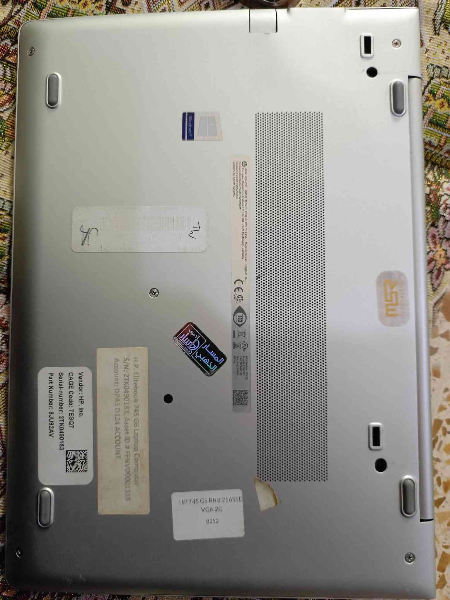 لابتوب للبيع نوع hp
السعر 180 وبي مجال بسيط التفاصيل بالصور المكان الموصل للتواصل واتساب ***********

نص مكتوب في الصور:
- Disk: 0, SAMSUNG MZVLW256HEHP-000L [S35ENX1JB25824] - Hard Disk Sentinel 6.10 PRO
- File Disk View Report Configuration Help
- Unregistered version, please register.
- SAMSUNG MZVLW256HEHP-000L (238.5 GiOverview Temperature S.M.A.R.T. Information Log Disk Performance Alerts
- Health: 98 % Disk: 0
- Temp.: 33 °C C:
- Performance: 100 %
- Health: 98 %
- Excellent
- The status of the solid state disk is PERFECT. Problematic or weak sectors were not found.
- The health is determined by SSD specific S.M.A.R.T. attribute(s): Available Spare (Percent), Percentage Used
- The TRIM feature of the SSD is supported and enabled for optimal performance.
- No actions needed.
- C: (237.8 GB)
- Free Space 200.6 GB Disk: 0
- Power on time: 714 days, 17 hours
- Estimated remaining lifetime: more than 1000 days
- Lifetime writes: 8.89 TB
- Click to add comment ...
- Repeat Test
- Health (%)
- 98
- 05/10/26
- الإعدادات الصفحة الرئيسية العثور على إعداد النظام جهاز العرض صوت الإشعارات والإجراءات مساعدة التركيز الطاقة وحالة السكون البطارية مساحة التخزين كمبيوتر لوحي معالجة متعددة العرض على هذا الكمبيوتر اكتب هنا للبحث حول تتم مراقبة الكمبيوتر وحمايته. راجع التفاصيل في أمن Windows ذاكرة RAM المثبتة ٨,٠٠ غيغابايت المعالج AMD Ryzen 5 PRO 3500U w/ Radeon Vega Mobile Gfx السرعة: ٢٤٠٠ ميغا هرتز 2.10 GHz بطاقة الرسومات 2 GB AMD Radeon(TM) Vega 8 Graphics مساحة التخزين 238 GB تم استخدام ۳۷ GB من ۲۳۸ GB إعادة تسمية هذا الكمبيوتر نسخ مواصفات الجهاز اسم الجهاز DESKTOP-Q3M06F9 HP EliteBook 745 G6 QEB20208 اسم الجهاز DESKTOP-Q3M06F9 المعالج AMD Ryzen 5 PRO 3500U w/ Radeon Vega Mobile Gfx 2.10 GHz
- الصفحة الرئيسية العثور على إعداد النظام جهاز العرض صوت الإشعارات والإجراءات مساعدة التركيز الطاقة وحالة السكون البطارية مساحة التخزين كمبيوتر لوحي معالجة متعددة العرض على هذا الكمبيوتر اكتب هنا للبحث الإعدادات حول تتم مراقبة الكمبيوتر وحمايته. راجع التفاصيل في أمن Windows الإعدادات المرتبطة تغيير مفتاح المنتج أو ترقية إصدار Windows قراءة شروط ترخيص برامج Microsoft إعدادات BitLocker إدارة الأجهزة سطح مكتب بعيد حماية النظام إعدادات النظام المتقدمة إعادة تسمية جهاز الكمبيوتر الشخصي هذا (متقدم) الحصول على مساعدة تقديم تعليقات ذاكرة RAM المثبتة ٨,٠٠ غيغابايت السرعة: ٢٤٠٠ ميغا هرتز المعالج AMD Ryzen 5 PRO 3500U w/ Radeon Vega Mobile Gfx 2.10 GHz بطاقة الرسومات 2 GB AMD Radeon(TM) Vega 8 Graphics مساحة التخزين 238 GB GB من ٢٣٨ GB تم استخدام ٣٧ GB إعادة تسمية هذا الكمبيوتر نسخ مواصفات الجهاز اسم الجهاز DESKTOP-Q3MO6F9 HP EliteBook 745 G6 QEB2020B اسم الجهاز DESKTOP-Q3MO6F9 المعالج AMD Ryzen 5 PRO 3500U w/ Radeon Vega Mobile Gfx 2.10 GHz انخفاض درجات الحرارة ١١:٢٣ ص ٤٨/٠٤/٢٤
- إعادة تسمية هذا الكمبيوتر
- نسخ
- مواصفات الجهاز
- HP EliteBook 745 G6 QEB2020B
- DESKTOP-Q3MO6F9
- اسم الجهاز
- المعالج
- AMD Ryzen 5 PRO 3500U w/ Radeon Vega Mobile Gfx
- 2.10 GHz
- ذاكرة RAM المثبتة
- 8.00 غيغابايت (0.90 غيغابايت مستخدم)
- بطاقة الرسومات
- AMD Radeon(TM) Vega 8 Graphics (2 GB)
- مساحة التخزين
- 238 GB SSD SAMSUNG MZVLW256HEHP-000L7
- معرف الجهاز
- FED0183BA-7755-4D83-8702-D81A903E5679
- معرّف المنتج
- 00330-53296-35714-AAOEM
- نوع النظام
- نظام تشغيل بإصدار 64 بت ومعالج يستند إلى x64
- القلم واللمس
- لا يتوفر إدخال باللمس أو بالقلم لجهاز العرض هذا
- الأسئلة المتكررة
- كيف يؤثر وجود ٤-٨ غيغابايت من ذاكرة الوصول العشوائي على أداء الكمبيوتر؟ هل يمكنني تشغيل التطبيقات الحديثة بسلاسة باستخدام سعة RAM هذه؟