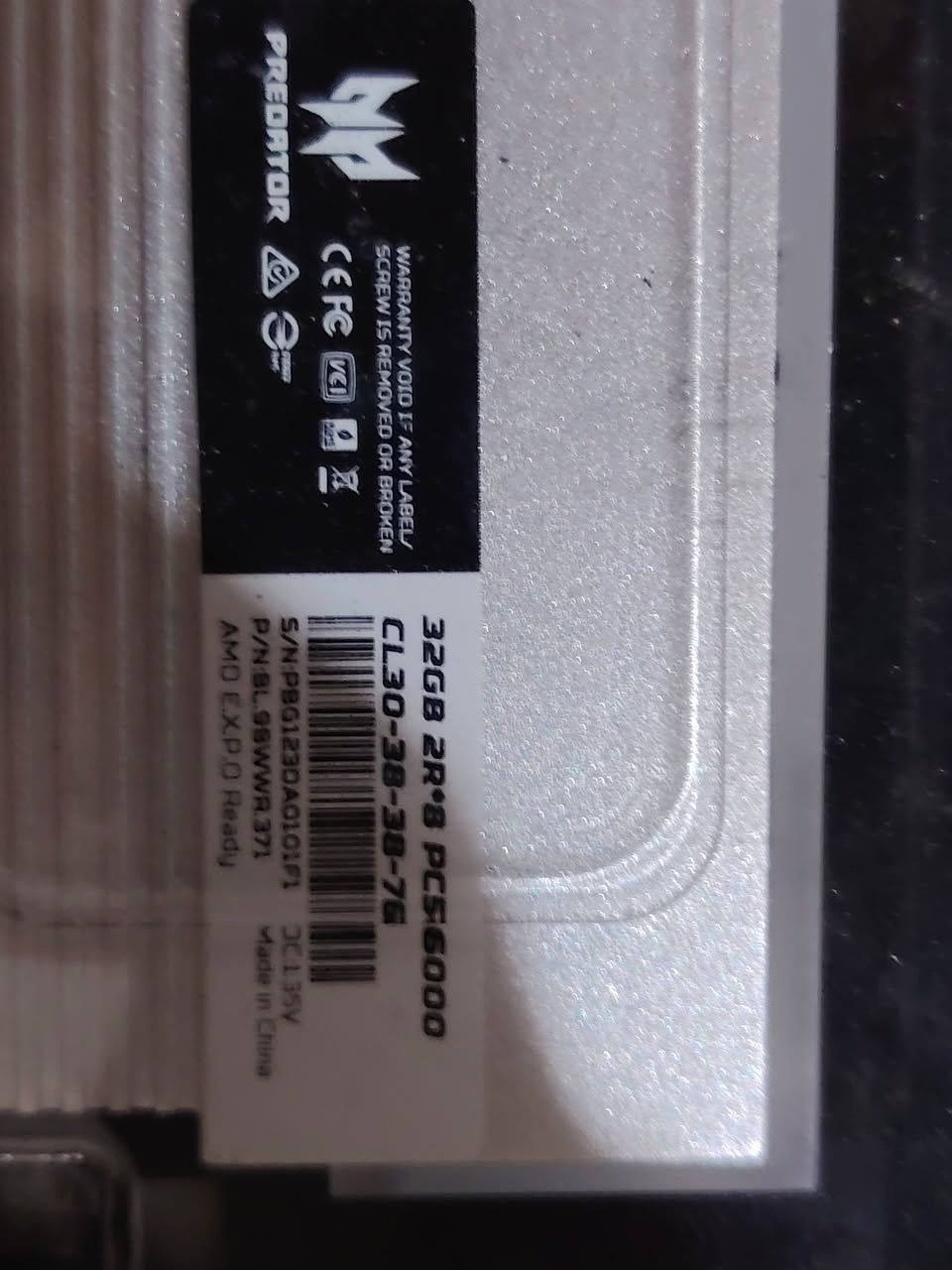 رام ddr5 6000mhz
cl30
بريدتور قطعة وحدة 32g
440 الف
عنواني بغداد
***********
