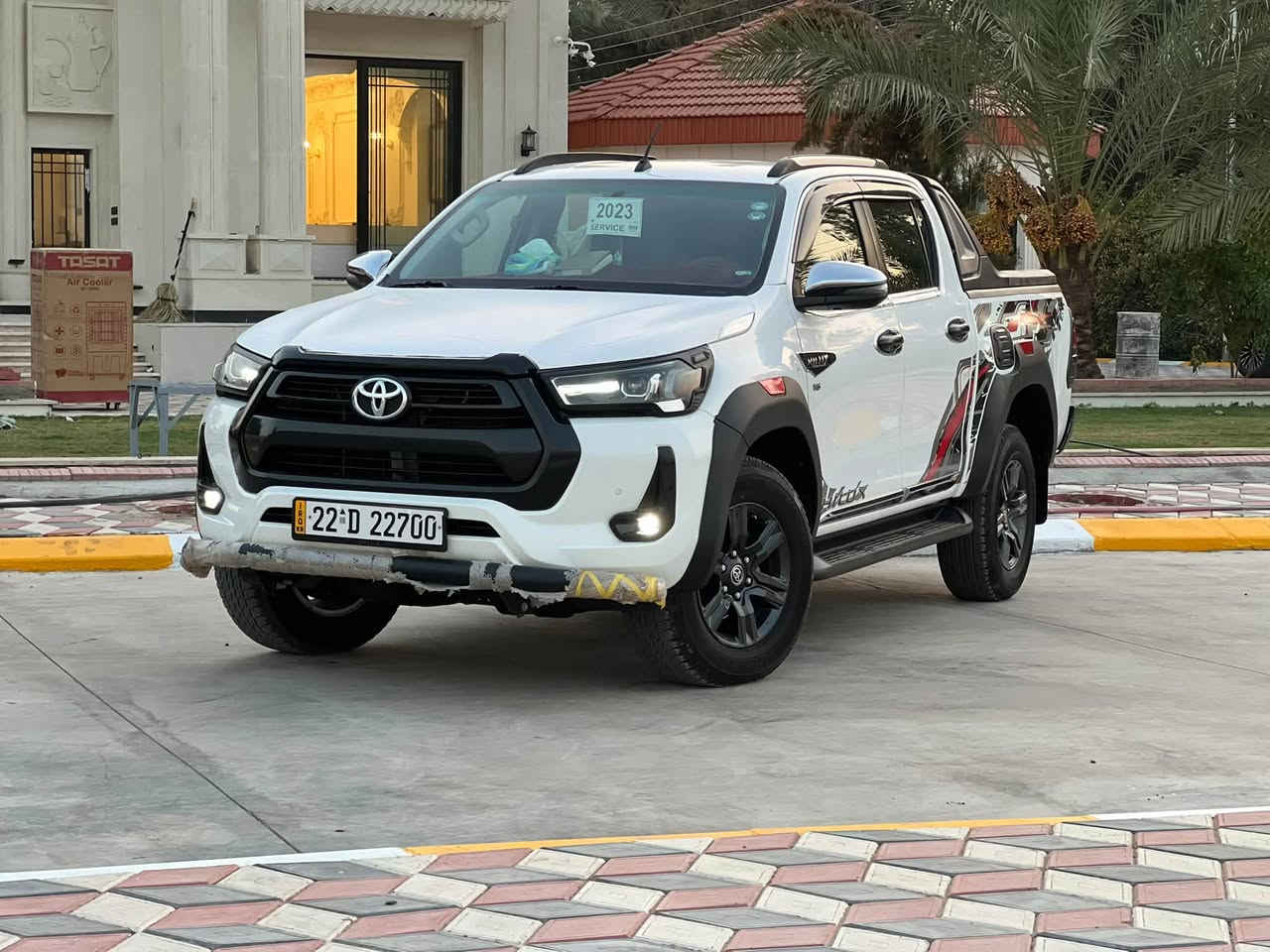 للبيع هايلوكس TRD ساز موديل 22
او مراوس بكامري او كورلا ٢٤/٢٥
رقم اربيل شرط التحويل
كفاله عامه من ضربه وصبغ وبارد وشخط
مقاعد امامي تبريد شحن واير ليس 
ثلاث انضمه قياده درايف مود
بصمه تشغيل وبصمه ابواب
تخم تاير برجستون جديد
كير محرك شرط ماشيه 94
 رقم وهزه جديد لسنة٢٠٢٧
مكان السياره تكريت /العلم 
استفسار / ***********/‭ ***********‬
