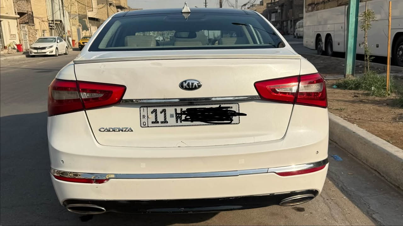 كادنزا 2014 فول مواصفات 1على1 وارد امريكي حادث امريكا فقط بنيد تبديل 
6سلندر GDI
بصمة تشغيل                  سعر 110وبيها مجال بسيط
بصمة ابواب 
بونراما 
مري شفط 
برده جامه خلفيه بلادي
تحكم كرسي كهربائي
تدفئه تبريد كشنات 
تدفئه ستيرن 
مثبت سرعة 
كير جديد 
محرك جديد
تبريد ثلج 
صدر جديد 
تايرات جدد 
سياره جاهزه مابيه اي نقص 
سونار مرافق بالمنشور   (سيارة بسمي تحويل مباشر)

مكان سياره بغداد الرصافة     ***********
