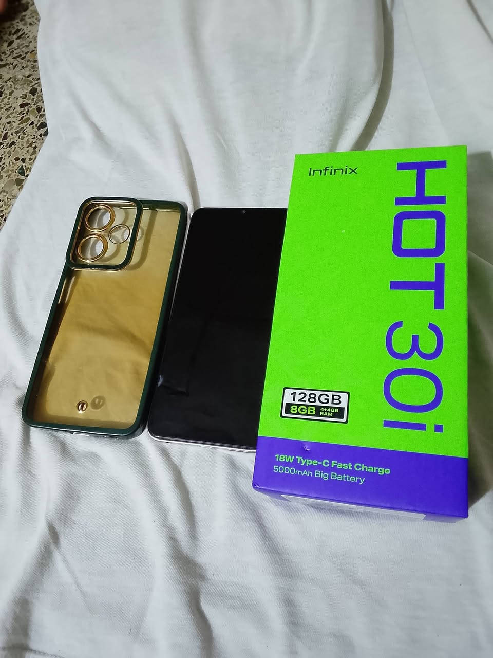 السلام عليكم 📱 للبيع موبايل Infinix Hot 30i
✨ شاشة 6.56 إنچ
⚡ تردد 90Hz
📸 كاميرا خلفية 13MP
🤳 كاميرا أمامية 8MP
🔋 بطارية 5000mAh
⚡ شحن سريع 18W
💾 ذاكرة 128GB داخليه 8GB
🔐 بصمة جانبية
✨ الجهاز نظيف مستعمل قليل ومامفتوح بي اي شي
💰 السعر: 95 وبي مجال للشراي 
رقم هاتف للاتصال : ***********
