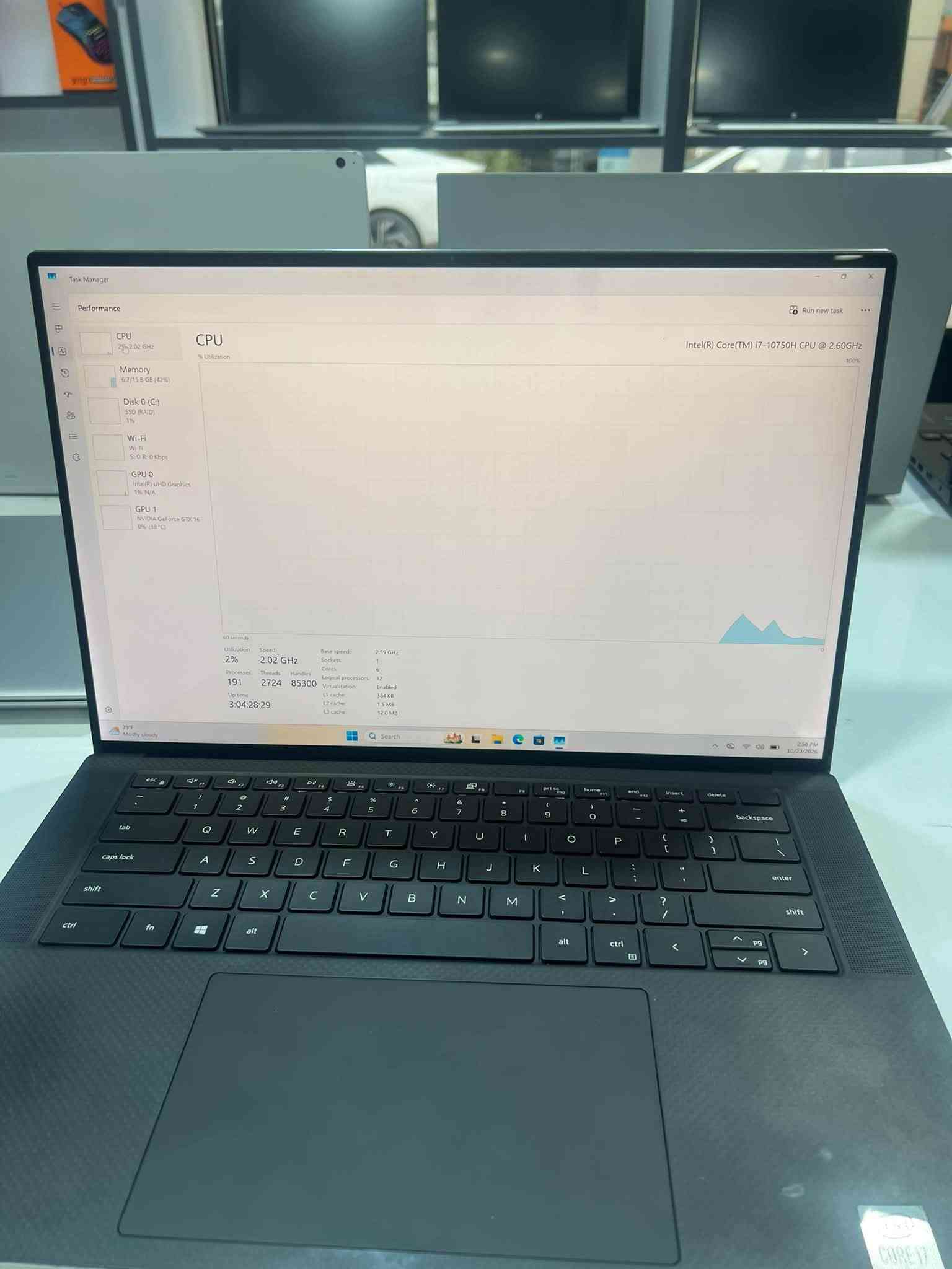 ديل XPS • i7-10750H • GTX 1650 Ti