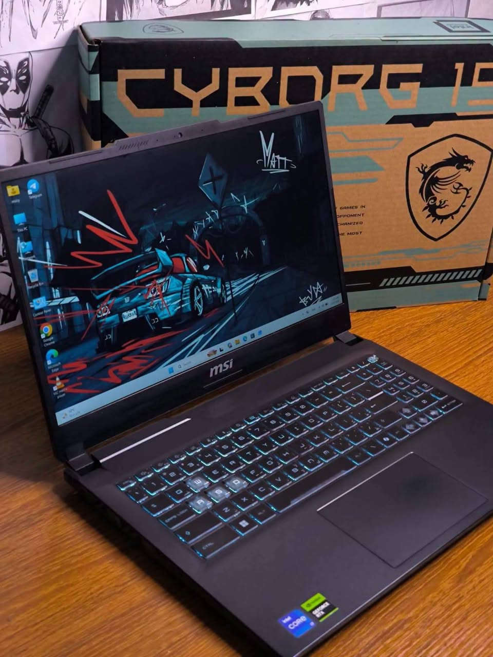 MSI Cyborg RTX 4060 8GB🔥
Cori7 الجيل الثالث عشر 
رام 16GB DDR5 قابل للترقية 
هارد 512GB SSD قابل للترقية 
كرت شاشة RTX 4060 8GB 
شاشة 15.6FHD 1920× 1080 144Hz
كامل ملحقات كارتون مع كتيبات 

واتساب فقط 
***********
