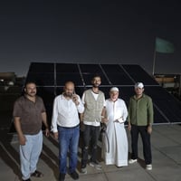 بعد التوكل على الله تم تنصيب منضومة طاقة شمسية في منطقة الكمالية في من...