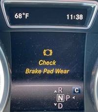 في حال طلعك مسج  pad wear ديربالك تهمل المسج او اجطل الحساس حتى يطفة ا...
