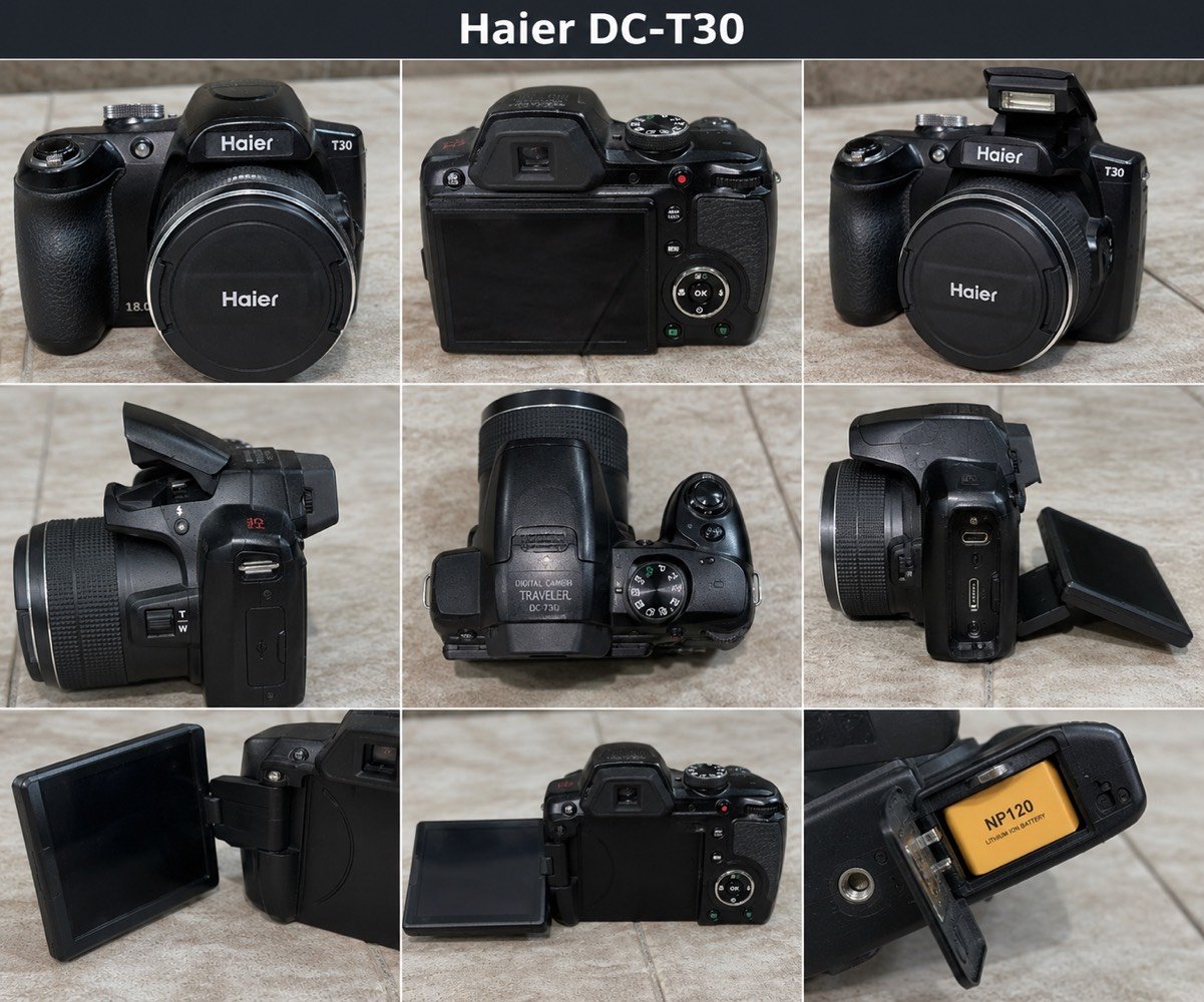 � للبيع كاميرا Haier DC-T30 — جديدة

كاميرا Haier DC-T30 جديدة ولم تُستخدم، بحالة ممتازة جداً، مناسبة للتصوير الفوتوغرافي والفيديو، وتتميز بالزوم البصري القوي وتصميم احترافي.

المواصفات:

* 📸 دقة 18 ميگابكسل
* 🔭 36× Optical Zoom
* 🎥 تصوير فيديو Full HD 1080p
* 🌀 مثبت بصري للصورة OIS
* 🖥️ شاشة 3 إنچ
* 👁️ منظار إلكتروني EVF
* ⚙️ أوضاع تصوير متعددة مع تحكم يدوي
* 🌙 ISO يصل إلى 12800
* ⚡ فلاش مدمج
* 🔍 عدسة بمدى يعادل تقريباً 22.5–810mm
* 💾 تدعم بطاقة ذاكرة
* 🔌 USB + HDMI

الموديل: Haier DC-T30
الحالة: ⭐ جديدة — لم تُستخدم
البيع: للجادين فقط سعرها 150 بيها مجال حك الجيه 
♥️ مكاني الجباسي حي البتول قرب مدرسة المنذريه يعني قريب على جامع بيت ابو خمسين