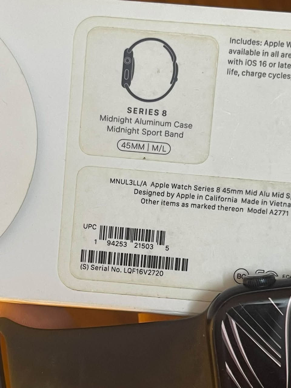 ابل ووتش سيريس 8 قياس 45 mm
نضافه 100‎%‎ بطاريه 89 
كامل ملحقات الاصليه 
الباكيت والشاحنه الاصليه والسير الاصلي
مكفوله
للبيع 240 الف وبيها مجال بسيط
المكان بغداد غزاليه
***********
