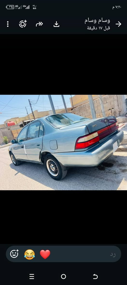 كورلاء موديل 1995رقم بغداد سياره جاهزه مكتبه كير مكفولات تخم تاير جديد مابيه اي نقص السعر 45ورقه مكان سياره الناصريه الشطره سنويه موازي تلفون ***********
