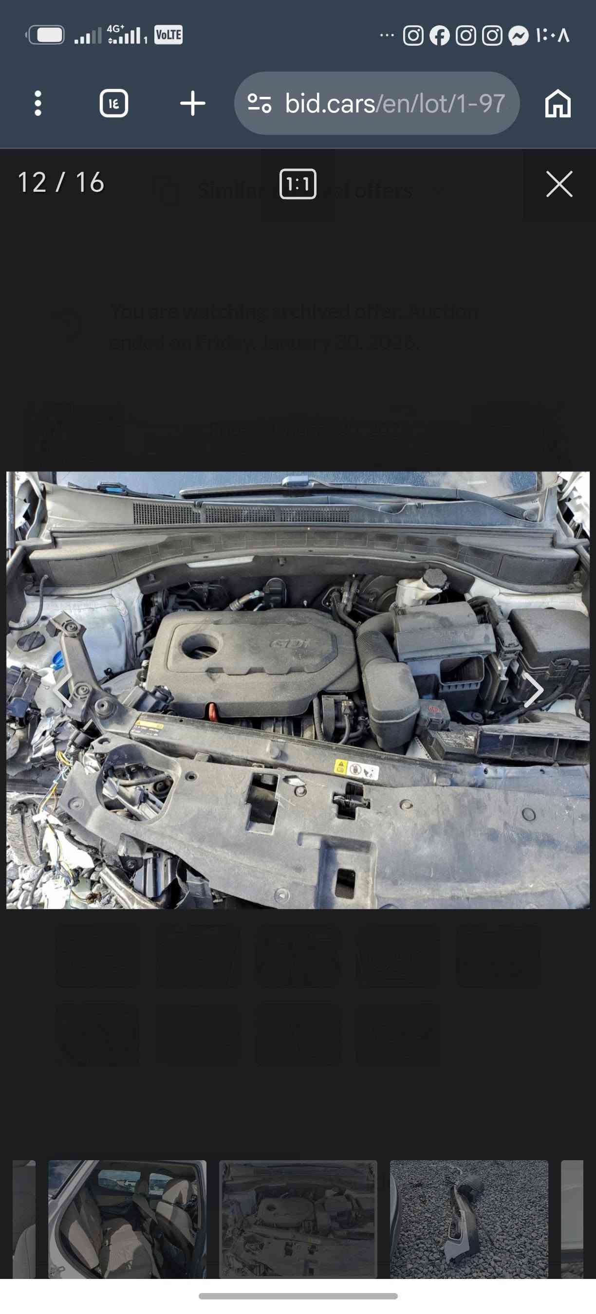 البيع سنتافيا موديل ١٨ رقم بغداد نكليزي سعد ١٣٥ مكاني بابل ***********

نص مكتوب في الصور:
- bid.cars/en/lot/1-97 5 / 16 You are watching archived offer. Auction ended on Friday, January 30, 2026.
- 6 / 16 bid.cars/en/lot/1-97
- bid.cars/en/lot/1-97 12 / 16 Similar cars and local offers You are watching archived offer. Auction ended on Friday. January 30, 2026.
- 4 / 16
- You are watching archived offer. Auction ended on Friday, January 30, 2026.
- 1:1
- bid.cars/en/lot/1-97