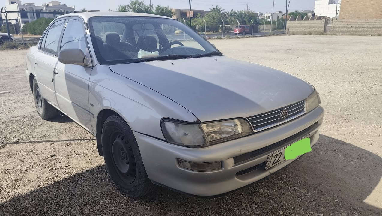 الـســـــلام عليـــكم
السيارة: تويوتا كورولا (Toyota Corolla)
الموديل: 1995

​الرقم: أربيل (السنوية ساقطة)

​المواصفات والحالة الفنية:

​البودي والشاسي: يوجد حادث سابق في صندوق السيارة، وتم تبديل باب الصندوق.

​التبريد والتدفئة: التبريد غير شغال، وراديتر التدفئة فيه ثقب (يحتاج صيانة/تبديل).

المكان :- كركوك 

السعر :- ٤٨ 

رقم الموبايل:- ***********
