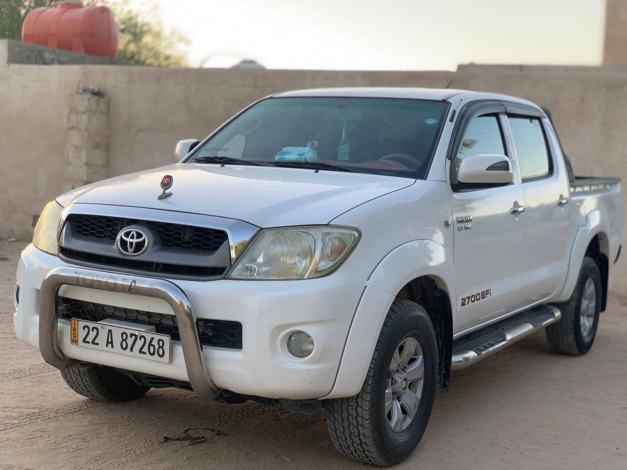 هايلوكس ٢٠١٠ فور ويل  سعودي
مكفولة من الضربة و الصبغ و التبديل

حدادية ١٠٠٪
محرك ١٠٠٪
كير ١٠٠٪. كير عادي 
تخم تاير
ماشيه 196 حقيقي  

العنوان النجف سيطرة مفرق الكفل عامود 350 

رقم اربيل انكليزي

السعر 175$ قابل للتفاوض

للاستفسار *********** اتصال لايوجد خاص
