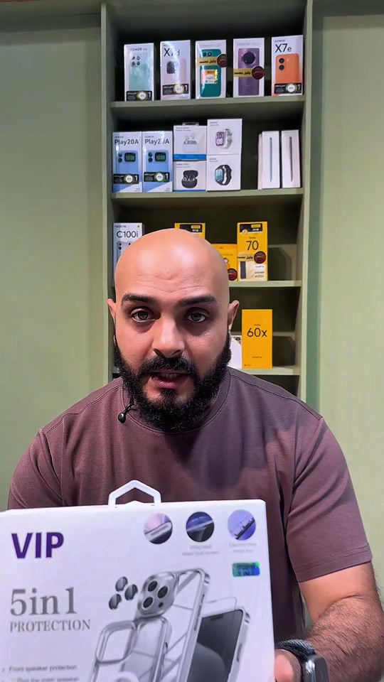 حماية 5بواحد • كفر شفاف • زجاج حماية