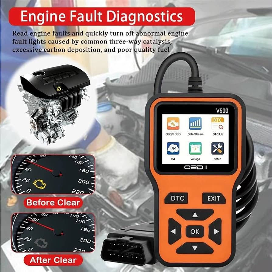 OBD2 V500 • بدون تطبيق • قراءة أكواد