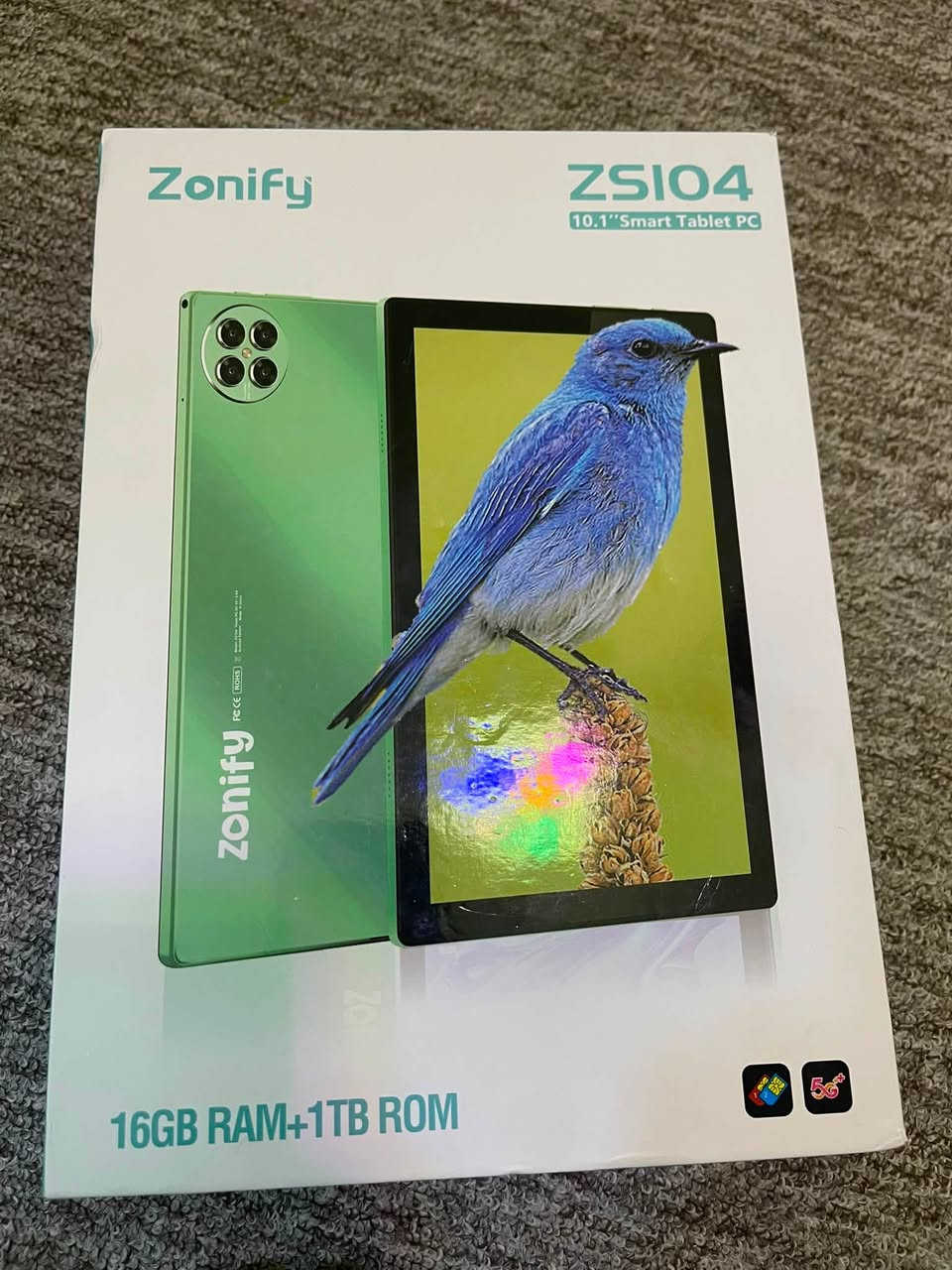 ايباد سمارت تابلت smart tablet من شركة zonify 

1- الحجم 10.1 

2- الذاكرة 1000gb 

3- الرام 16 gb 

4- منفذ سيم كارد 

5- بطارية 1000.0 m

6- كامرة امامية و خلفية 

7- دبل سماعة 

8- معالج Quad core 

9- الحالة مستخدم قليل والجديد مالته ب ١٥٠ الف

10- شحن تايب سي 

11- اللون الجميل تركوازي

12- يدعم شبكة 5g 

13- الملحقات شاحن قلم كيبورد حافضة ماوس

السعر ٨٥ الف
العنون البصرة
***********
