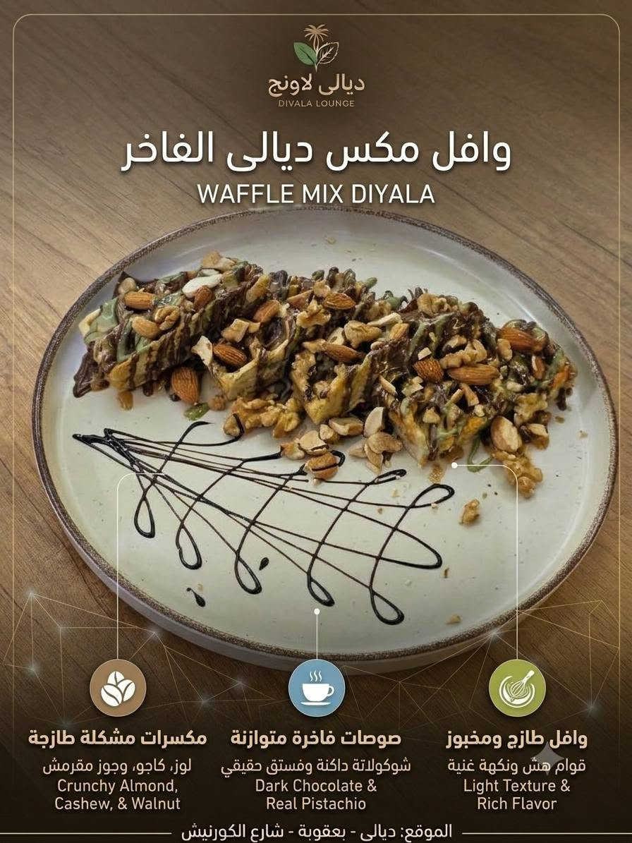 جزء من المنيو الذي يقدم داخل محطتكم
ديالى لاونج اسم مميز في عالم الرقي والاسترخاء ♥️

ديالى بعقوبة شارع الكورنيش
***********
