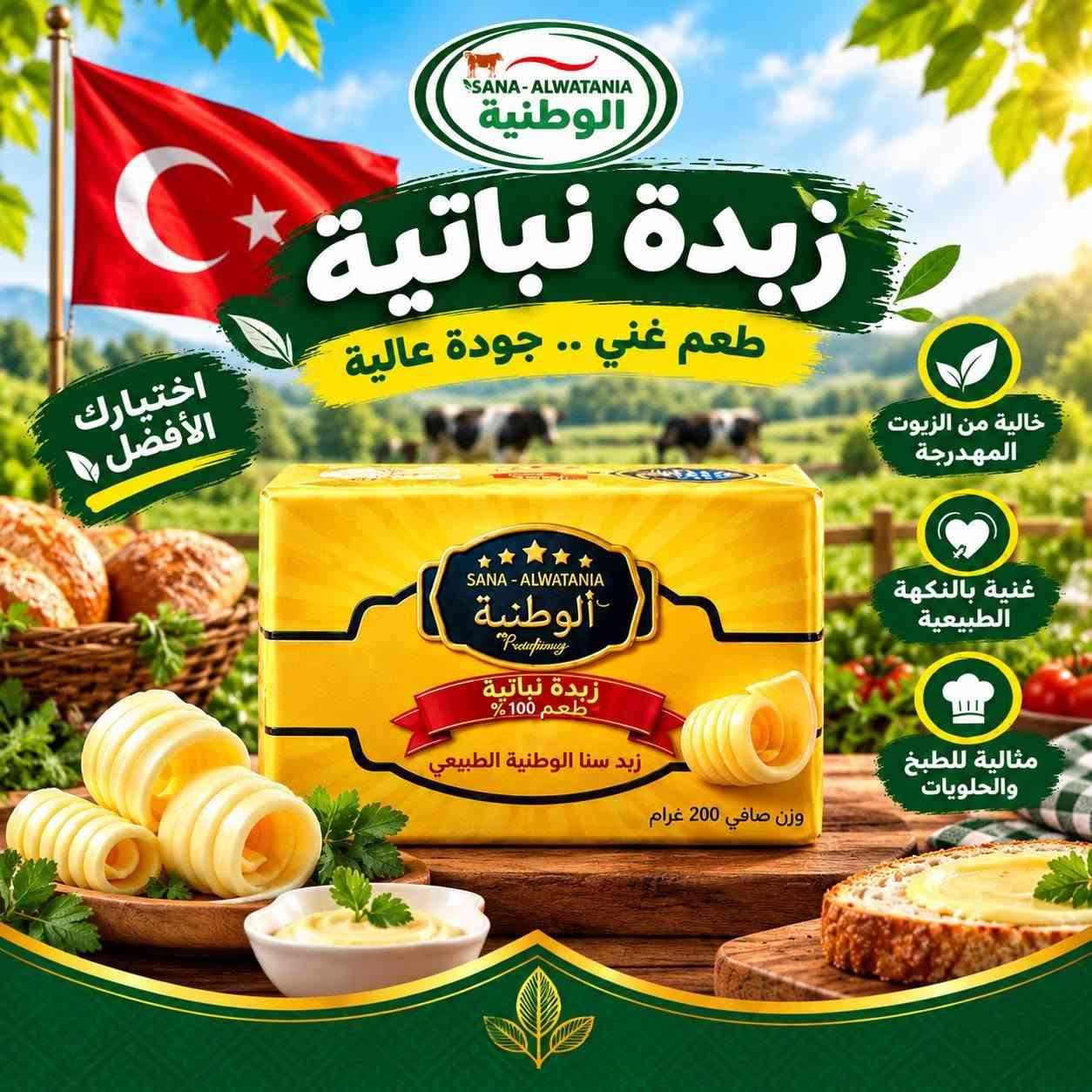 الوطنية • جبنة مثلثات • زبدة نباتية