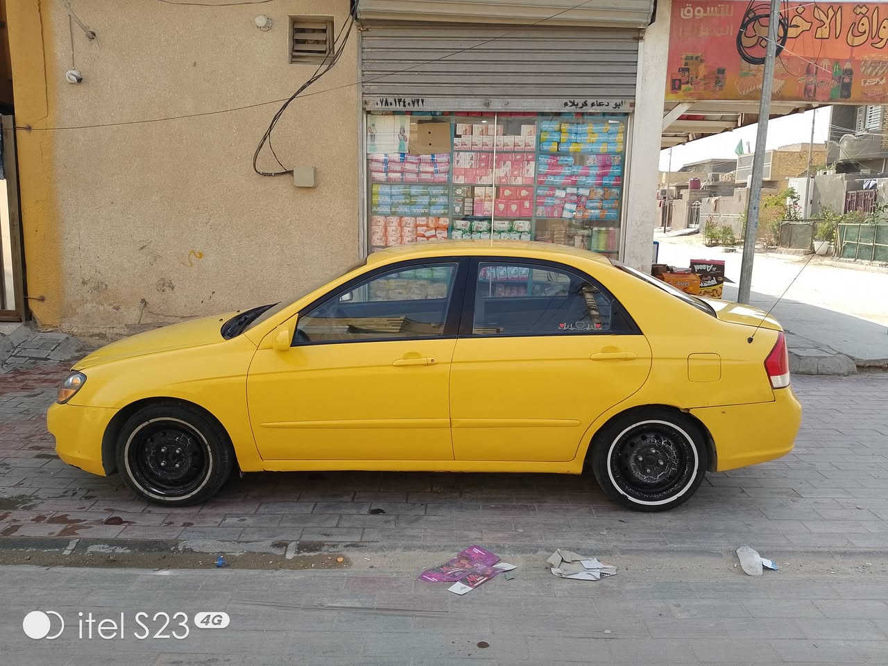 السلام عليكم
‏سياره سبكتره صفره مديل 2009 كير ومحرك مكفولات تبريد ثلج بيبانه وبنيده وجنطتهه لڤل اول كلشي مابدل بيهه علاماتهن موجوده امريكي ضربته فقط بالبنيد ضربه بسيطه كلش السعر 75 كربلاء الاستفسار ***********

نص مكتوب في الصور:
- itel S23 4G