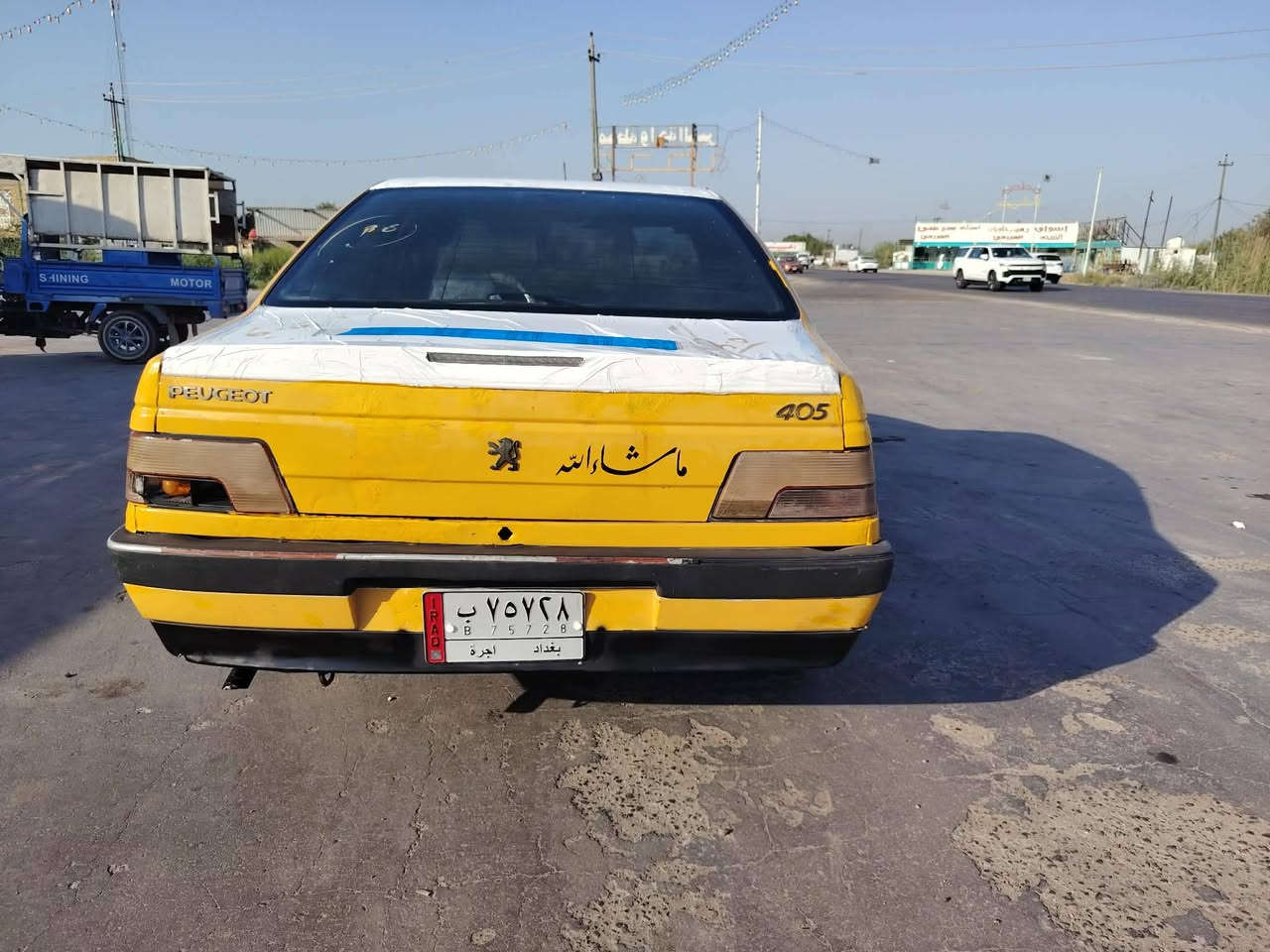 سلام عليكم للبيع بيجوء405مديل 12رقم بغداد مصفره هيه وغرامات وصل خط وبحث جدد داخله هزة تحويل مباشر سنويه 28مكينه وكيرجدد تخم تاير حداديه جديده تبريد ثلج 🥶سياره نكره سلف السعر 17مكاني نجف مناذره ***********نتصل وتساب
