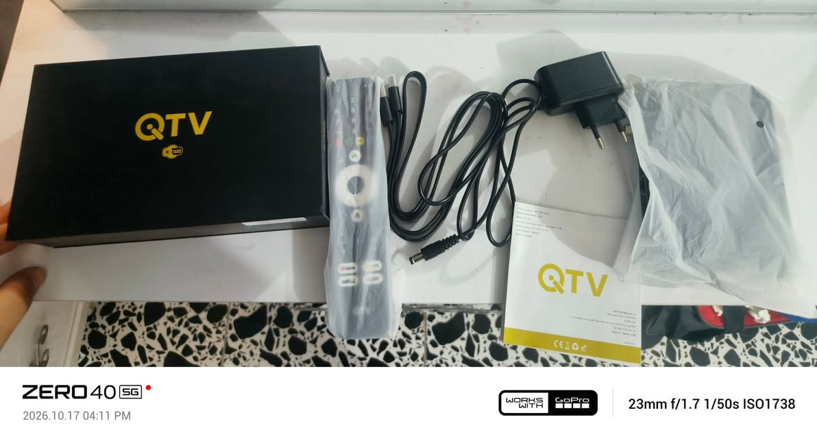 QTV 4K • TV BOX + ستلايت • ذاكرة ٦٤