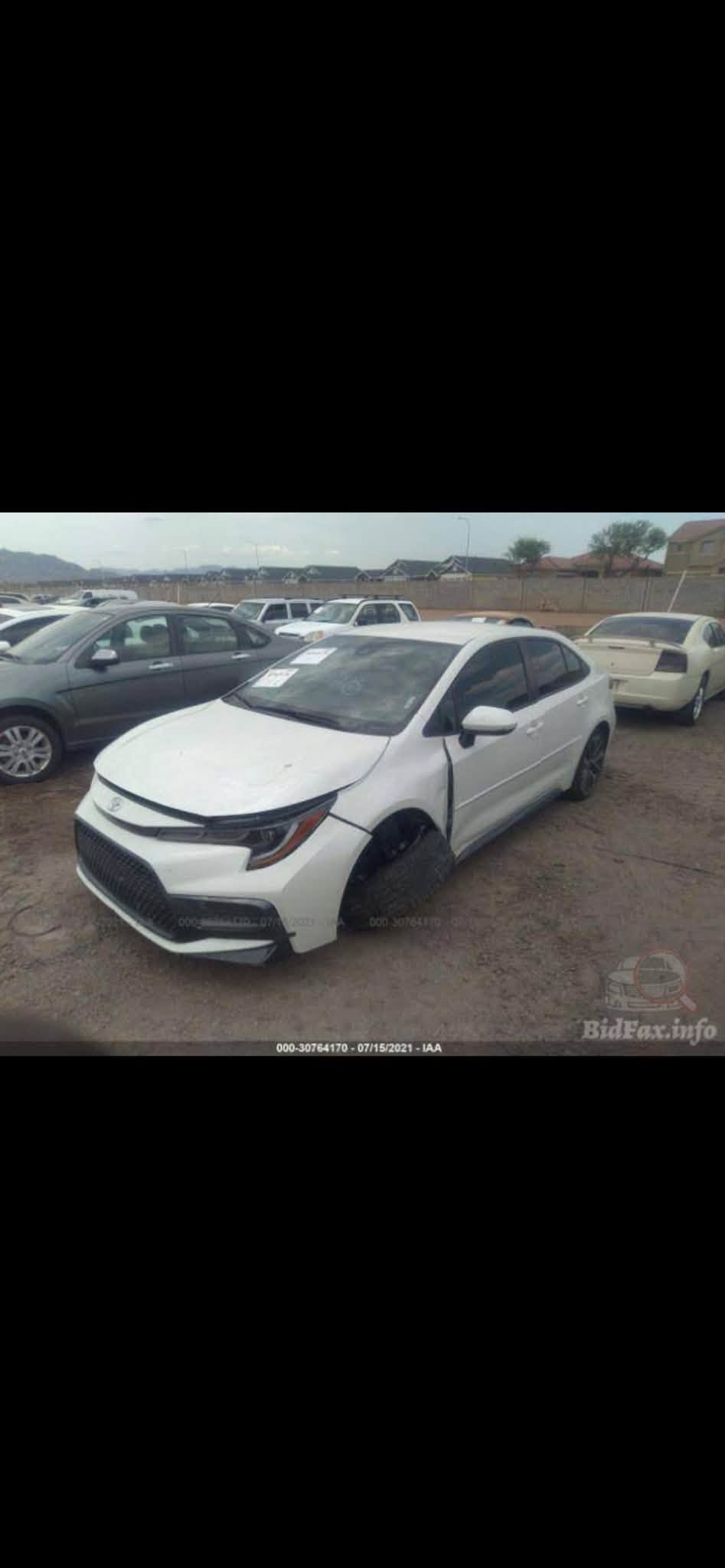 كورلا امريكي بانزين 2020الفئة SEسيارة حادثهة فقط بارد بالجاملغ الامامي  وباب الصدر بيهة بارد جوا التريشةمكفولة من الصبغ والضربة والتبديل فقط بارد كير محرك صدر كلا مكفول اي نقص مابيهة سيارة بيهة ويل كب ١٨وتخم تاير موجودات وحاليا شاد تاير ويل مكانهة بغداد الرصافي 
ممتواجد عل نت للاستفسار ***********
السعر ١٤٥$

نص مكتوب في الصور:
- سونار الياباني JAPANESE SONAR *********** لفحص السيارات قبل الشراء كلير صبغ المحرك الكير التبديل البارد اسم الزبون علي احمد رقم الشاصي 0000 نوع السيارة تويوتا - كورلا موديل السيارة 2020 رقم السيارة 22B 74921 توجد خدوش و رصعات في السيارة \ نكراش في البنيد \ تصليح بارد +رصعات في الغمارة الباب الامامي الايسر مفتوح+تصليح بارد تاريخ الفحص : 4 / 4 / 2026 المركز يخلي مسئوليته عن نتائج الفحص بعد يوما واحد من خروج السيارة خدوش رصعة بارد تبديل صبغ لم يتم فحص ماتحت الملصقات
- 000-30764170 - 07/15/2021 - IAA BidFax.info