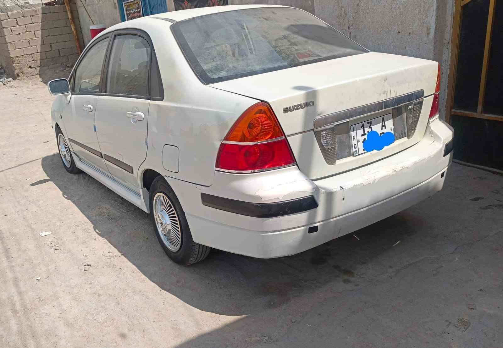 سيارة سازوكي ليانا للبيع موديل 2005 رقم ميسان نكليزي سنوية جديدة لحد 2031 مكفوله من ضربة بيها مداكر الاماميات صبغ فقط جاهزة من كلشي حدادية جديدة ومكينة وكير بلاد ياباني بيها نقص تبريد وحساس ايرفلوا هوه وميزانية وبلنص فقط السعر 37 ورقة عنوان بصرة تنومة للاستفسار اكثر لاتصال على الرقم *********** وتساب او اتصال
