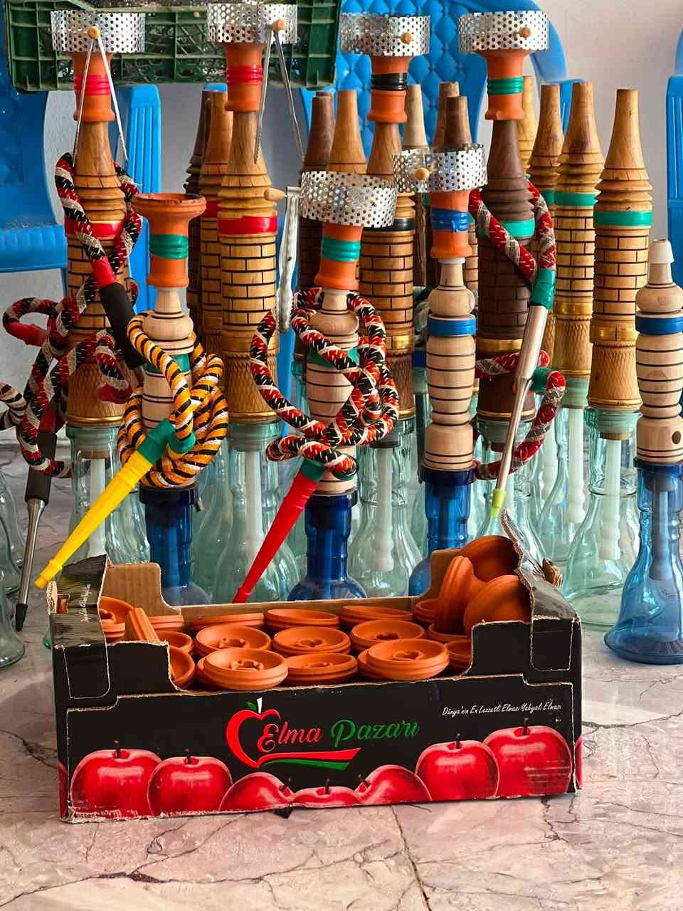 يا الله نراكيل للبيع جوز الأصلي 50سم العدد 34كامل ملحقات السعر الكلي 420متوفر مفرد العنوان السماوه الرميثى ***********
