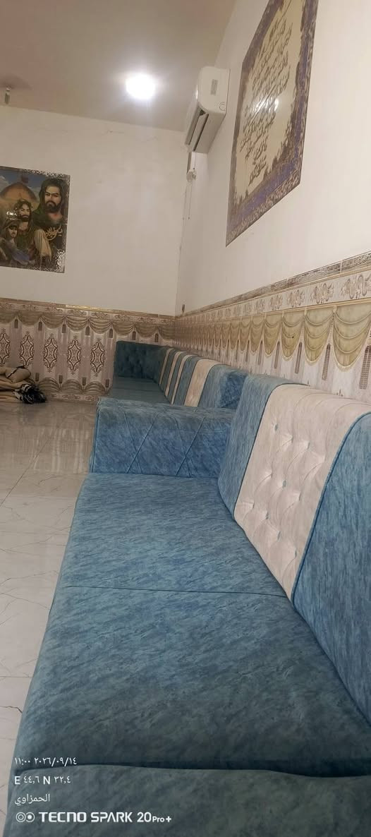 السلام عليكم ديوان مستعمل 20 نفر
***********

نص مكتوب في الصور:
- ١١:٠٠ ٢٠٢٦/٠٩/١٤
- E ٤٤,٦ N ٣٢,٤
- الحمزاوي
- TECNO SPARK 20 Pro+
- 11:00 ٢٠٢٦/٠٩/١٤
- ٣٢,٤ N ٤٤,٦ E
- ١١:٠١ ٢٠٢٦/٠٩/١٤
- ٤٤,٦ N ٣٢,٤ E
- Essam N ٢٢
- أم حمودي