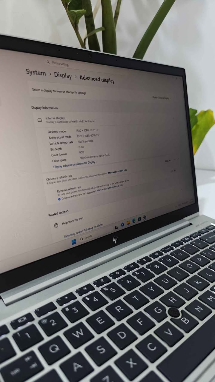 HP EliteBook 840 G8 💻

* المعالج: Intel core i7-1165G7
* الذاكرة (RAM): سعة 16 جيجابايت DDR4 لتشغيل عدة برامج معاً بدون تعليق.
* التخزين: 256 جيجابايت SSD (إقلاع فائق السرعة للنظام).
* الشاشة: 14 بوصة بدقة FHD مضادة للتوهج ومريحة للعين.
* البطارية 🔋: 49 دوره شحن
*بصمة وجه للفتح Face-ID

👌 حالة الجهاز: مستخدم بدون بوكس 
📞 للتواصل : ***********
💰السعر : 600 الف 

https://t.me/epic_store2 بغداد, العراق

نص مكتوب في الصور:
- Find a setting System Display Advanced display Select a display to view or change its settings Display information Internal Display Display 1: Connected to Intel(R) Iris(R) Xe Graphics Desktop mode 1920 x 1080, 60.05 Hz Active signal mode 1920 x 1080, 60.05 Hz Variable refresh rate Not Supported Bit depth 8-bit Color format RGB Color space Standard dynamic range (SDR) Display adapter properties for Display 1 Choose a refresh rate A higher rate gives smoother motion, but also uses more power More about refresh rate Dynamic refresh rate To help save power, Windows adjusts the refresh rate up to the selected rate above Dynamic refresh rate isn't supported More about dynamic refresh rate Related support Help from the web Resolving screen flickering problems Search
- Find a setting
- System > About
- Processor
- 11th Gen Intel(R) Core(TM) i7-1165G7 @ 2.80GHz
- 2.80 GHz
- Installed RAM
- 16.0 GB
- Device name DESKTOP-GT9A3D5
- HP EliteBook 840 G8 Notebook PC
- Device info
- Processor 11th Gen Intel(R) Core(TM) i7-1165G7 @ 2.80GHz (2.80 GHz)
- Installed RAM 16.0 GB (15.7 GB usable)
- Graphics card Intel(R) Iris(R) Xe Graphics (128 MB)
- Storage 69 GB of 238 GB used
- Device ID 82EA030F-21A0-4031-A975-919E5784DC60
- Product ID 00355-62844-31106-AAOEM
- System type 64-bit operating system, x64-based processor
- Pen and touch No pen or touch input is available for this display
- Related links Domain or workgroup System protection Advanced system settings
- Windows info
- Search