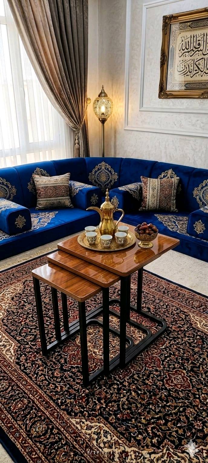 طاولات ضيافة الثلاثي بسعر 45 الف 
قياس الدائري والمربع 40×40
قياس المدرج 
الكبير 40
الوسط 38×35
الصغير 30×35
