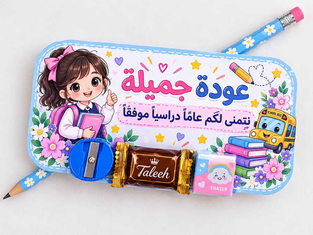 📚✨ استقبلوا العام الدراسي الجديد بكل فرح! ✨📚
🎒 توزيعات مدرسية جميلة ومميزة
🍬 مع حلويات وهدايا لطيفة للطلاب
✏️ تصاميم مرتبة ومبهجة تناسب المدارس والروضات
🏫 للمدارس والأهالي:
نوفر لكم توزيعات حسب الطلب وبأسعار مناسبة 🌸
📍 غزل للطباعة
📞 للحجز والاستفسار: ***********

نص مكتوب في الصور:
- عوداً حميداً نتمنى لكم عاماً دراسياً موفقاً
- عودة جميلة
- نتمنى لكم عاماً دراسياً موفقاً