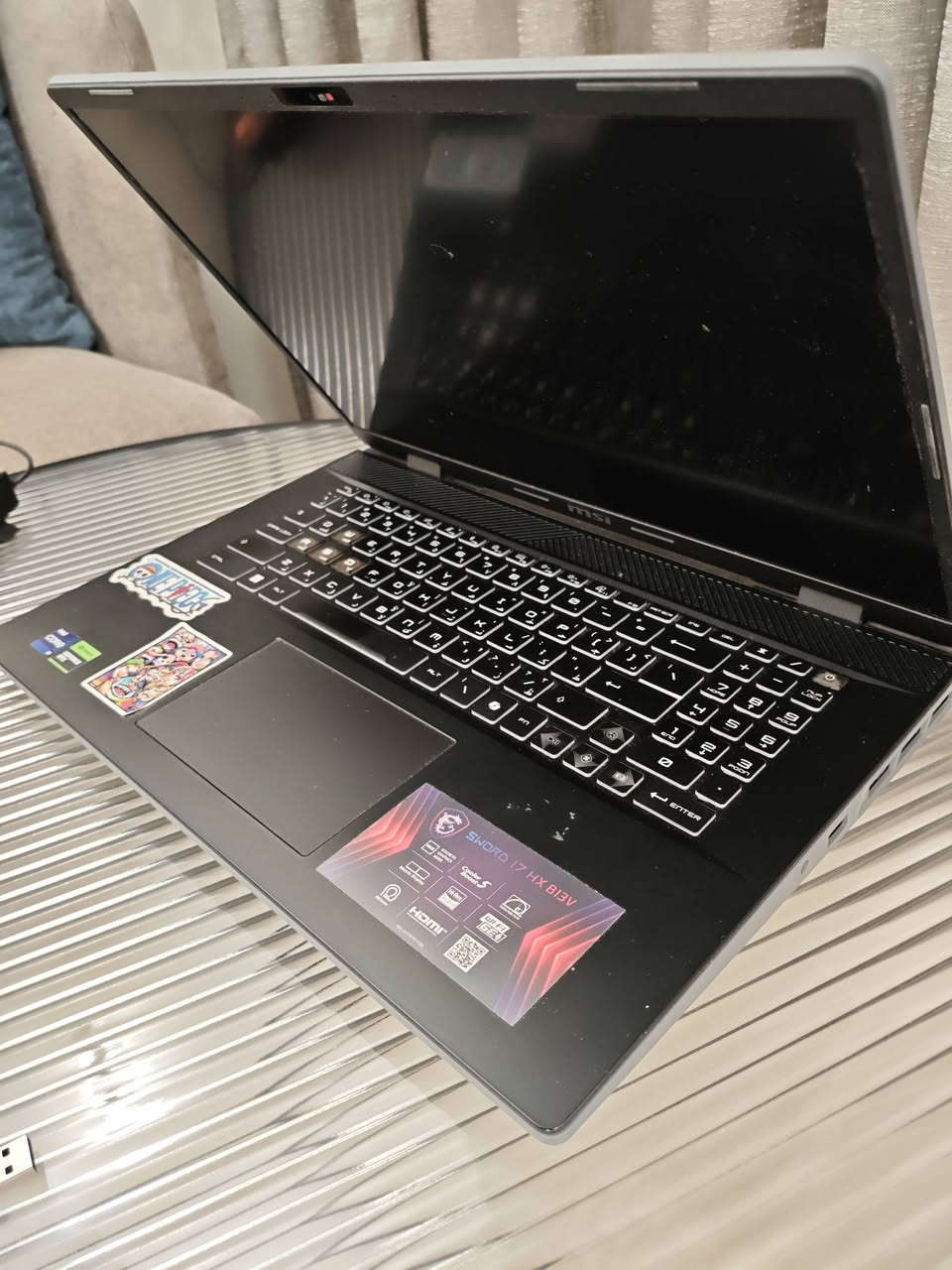 لابتوب msi
معالج i913980hx
كرت شاشة rtx40708gb
رام 23gb ddr5 4800
هارد 1tbssd
كيبورد فل rgb
مستعملة شي بسيط 
سعرها مليونين و700 الف 
***********4 متوفر واتساب
