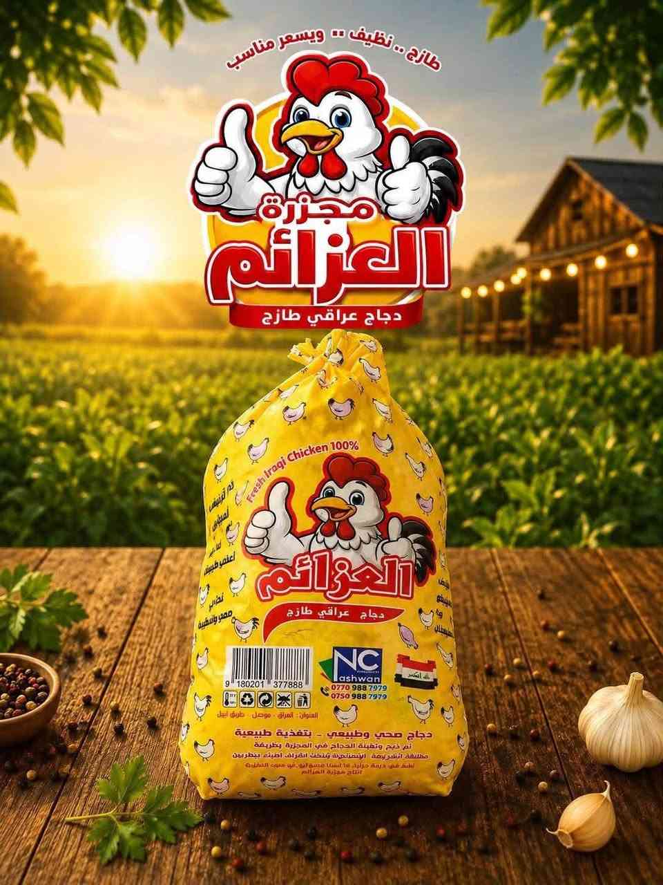 دجاج العزائم • ذبح جديد • لحم مثروم