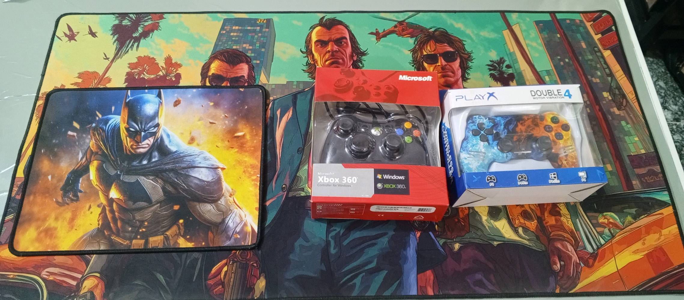 جوستك بلي 4جوستكxbox ماوس بادة كبيرة تخبل مال gta5+ماوس بادة صغيرة كل هذا ب20الف يابلاش يا بلاش العنوان بغداد بوب الشام لايوجد توصيل شباب
هلا عيني، الجواستك الأكس بوكس 360 والـ PS4 أصليين لو هايبر؟ وشنو موديل كل واحد بالضبط؟: 
اصلي 
الحالة شلونها؟ هل كل القطع شغالة 100% وما بيها تقطيع أو عطل أو زر خربان؟: 
نعم جديد 
الطقم كله موجود مثل ما مبين بالصور لو أكو شي نازل/ناقص من الملحقات؟: 
نعم 
بغداد/بوب الشام لوين المكان بالضبط، وهل أكو تسليم يد بيد لو الاستلام فقط؟: 
نعم تسليم بيدك
أكو مجال بالسعر لو السعر نهائي؟: 
سعر نهائي شلعة بيعة