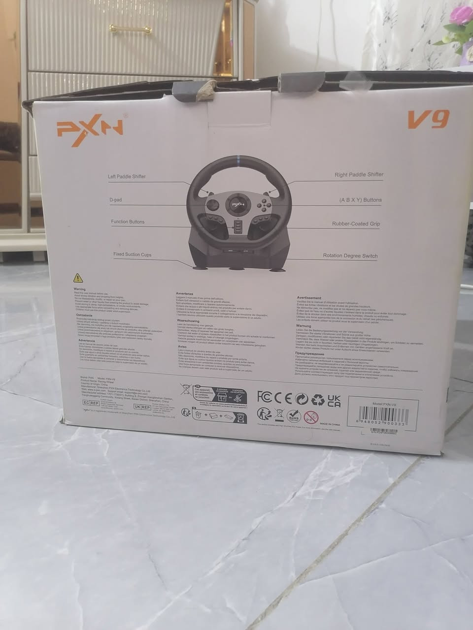 هذه عجلة قيادة ألعاب PXN V9 التي تدعم زاوية دوران 900 درجة لابيع ***********
