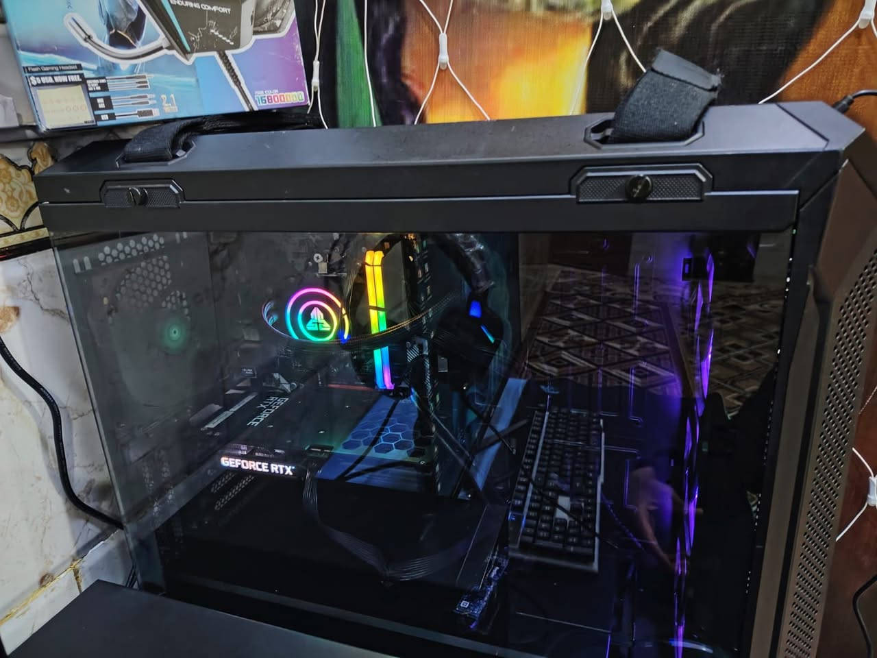 تجميعه PC كامله فول مواصفات معه هرد احتياطي جيده لل العاب للإستفسار اتصل على الرقم التالي :*********** بي واتساب منصب  بيه جميع برامج التصميم مونتاج  و الفوتوشوب ال21ول24 
عنواني:ميسان الماجديه نهاية شارع الجامع السعر 750.000بيها مجال حك الجيه
