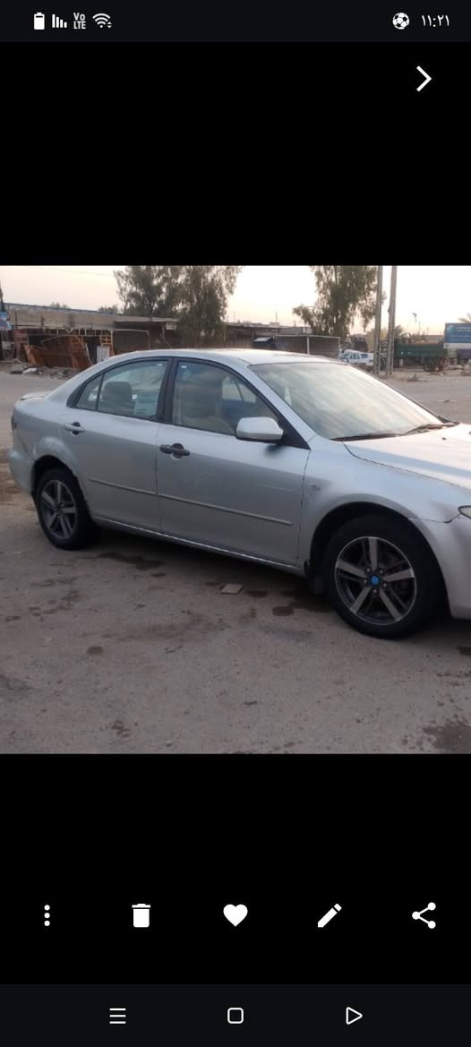 مازدا ياباني وارد خليجي اوتماتيك 
زوم 6 موديل 2003 محرك 2000 
سيارة بلادية بدون صبغ 
محرك كير خير من الله
مشط ستيرن جديد 
كهربائيات كلهة شغالة
مكانهة بغداد 
تبريد شغال 
السعر (50)
هاتف ***********
