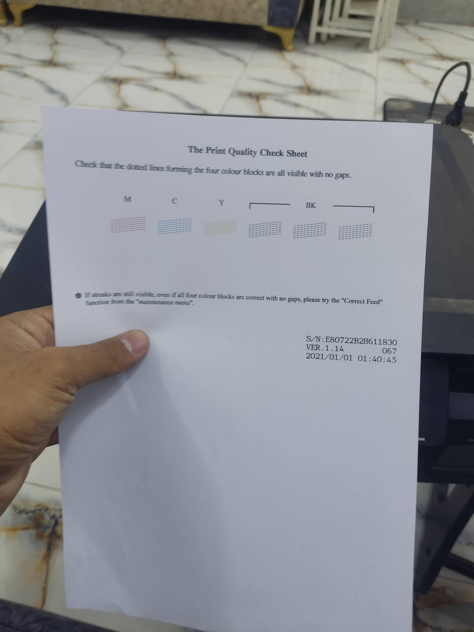 السلام عليكم طابعة برذر t520w طابعة نضيفة نسبة نضافة 90 بالمية  وهاي صورها والتسيت كدامكم  سعرها 150 وبيه مجال بسيط  مكاني كربلاء وماعندي توصيل الي يريدها يدز شركة توصيل هو يجي ياخذها بكيفه 
وهذا رقمي ***********
