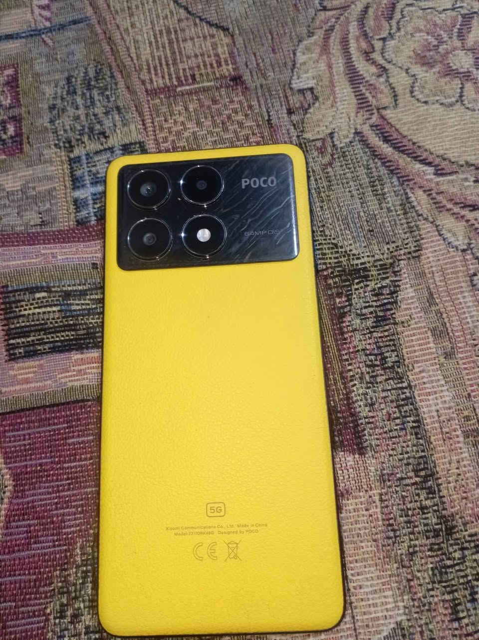 للبيع بوكو x6برو
ذاكره 512
رام 12
بوبجي120فريم 
***********
