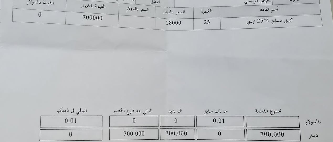 كيبل مسلح • ٤×٢٥ • ٢٤٫٥م