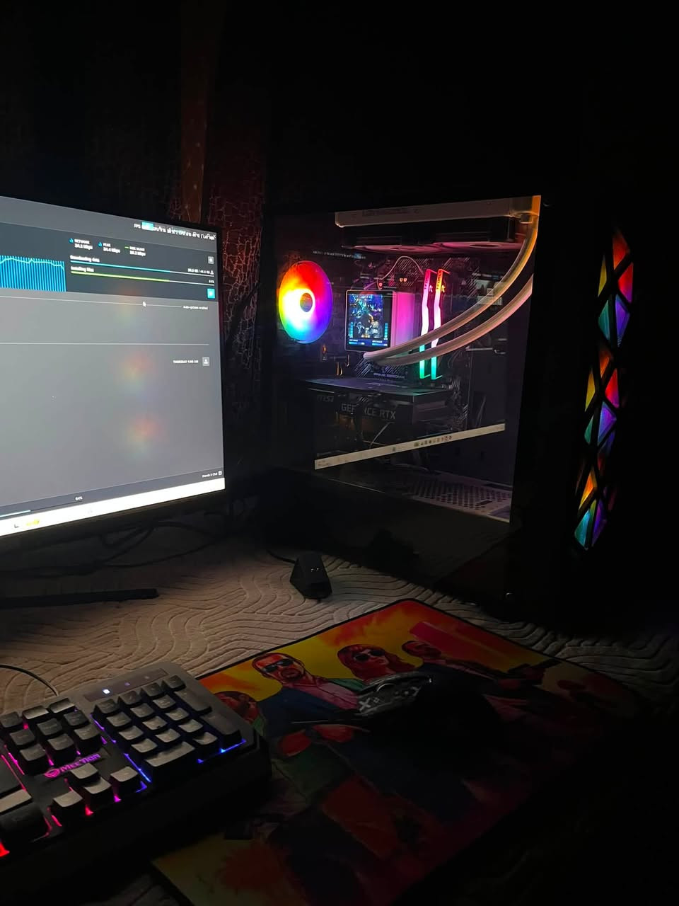 سلام عليكم 
عندي هاي pc للبيع 
مواصفاته 
معالج AMD R5600x
كارت شاشه   RTX 3060  12g msi
مذر بورد PRIME B550M-K
الرام 16 .3600 DDR4 شركه T.FORCE
مساحت الهارد 1T SSD
مبرد مائي 
بور سبلاي 650
الكيس من شركه VENTO
كيس نضيف كلش ومناسب للتصاميم والعاب 
سعره 950 

وعندي شاشه جديده مصارله سبوع او سبوعين من فتحته من الكارتون 
حجم 25 
هيرتز 185 ips فول اجدي 
سعره 125
متوفر توصيل 
رقمي *********** فقط واتساب
