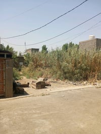 قطعه ارض زراعي مساحه 160 متر العرض 8متر والطول 20متر يوجد مجاري وتبليط...