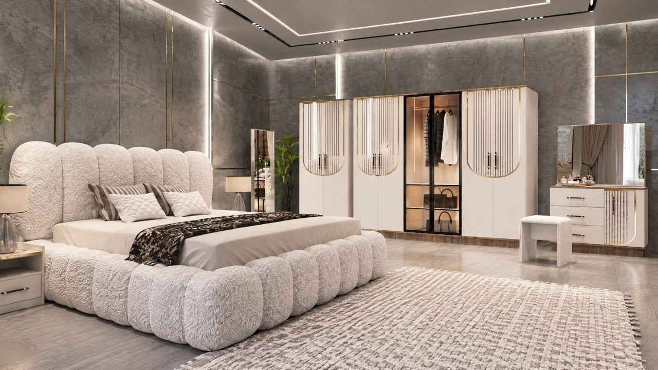 غرفه جديدنا 💥 بسعر مناسب 
 8 قطع 🇹🇷
 تصميم خاص ✅
ابواب 🚪 هايدروليك 
نرماده هيدروليك
ابواب المنيوم
اناره داخل الكنتور
قياس الكنتور 3.00m مع الملحق 
سرير 🛌 ثابت مقفل 🔏 
سرير ببلز 🛏️
غرفة نوم مودرن.تركي درجة أولى 
التثبيت الحجز *********** بغداد, العراق
