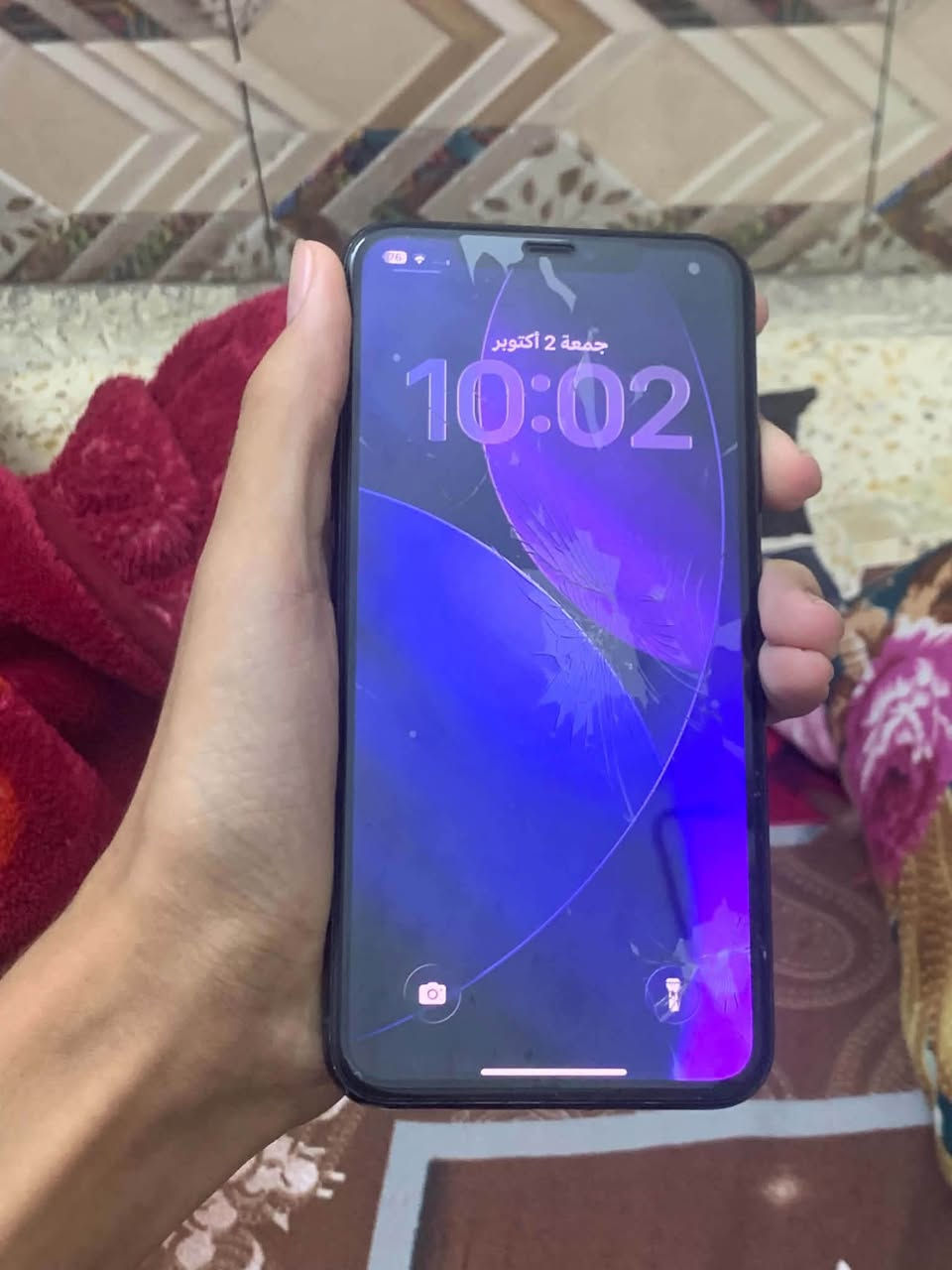 11برو ماكس تخطي ⏭️ ذاكره 256 بطاريه 84  مكسور شاشه  جهاز يخبل للاستخدام والعب  سعر 180 قفل او مراوس حسب القناعه رجا مو شراي لا تعب نفسك عنوان شعب بغداد
