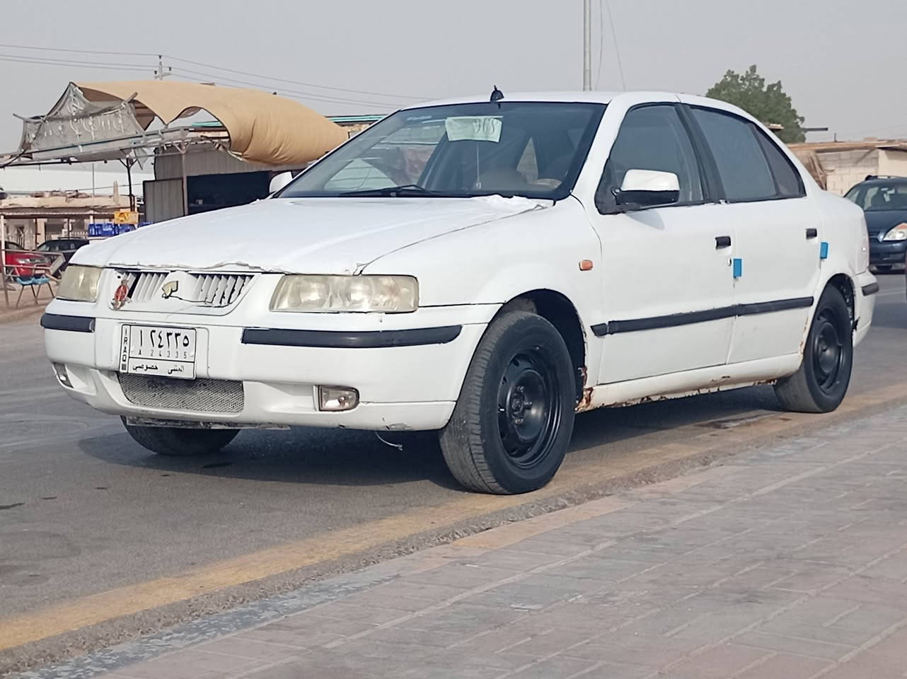 سلام عليكم سمند للبيع حداديه زينه باتري جديد تبريد شغال رقم مثنى بيه صبغ مكانات سعر ٢٨ وبيه مجال رقم موبايل ***********
