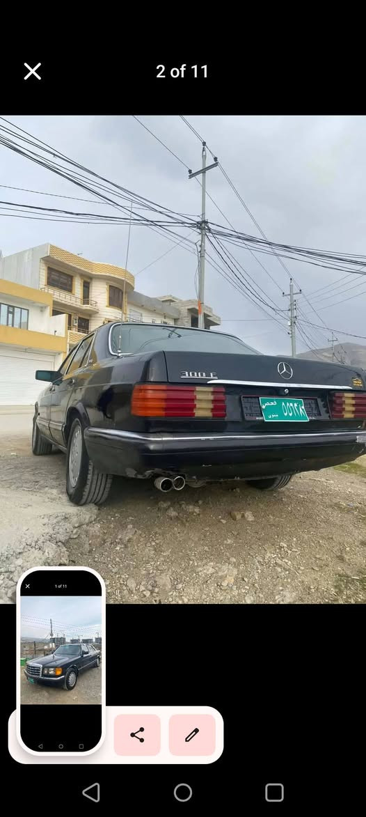مارسیدس ڕیاسی مۆدێل 1990ڕەش بۆ فرۆشتن و گۆڕینەوە گێڕومەکینەو اکسلی لۆکە مەکینەو گیر اڕنەب سێ هەزاری دیلکۆ زۆر بەقەوەتە هەمو گیانی بەشەرت بەس تەقەو ڕەقەی تیایە اڕمی هەولێر ایسینساخی لەگەڵە بەشەرت نایەم کەفیلی مەدەنی 18$معامەلە لە سلێمانیم ***********   *********** السليمانية, العراق

نص مكتوب في الصور:
- 6 of 11
- 5 of 11
- 1 of 11
- 2 of 11