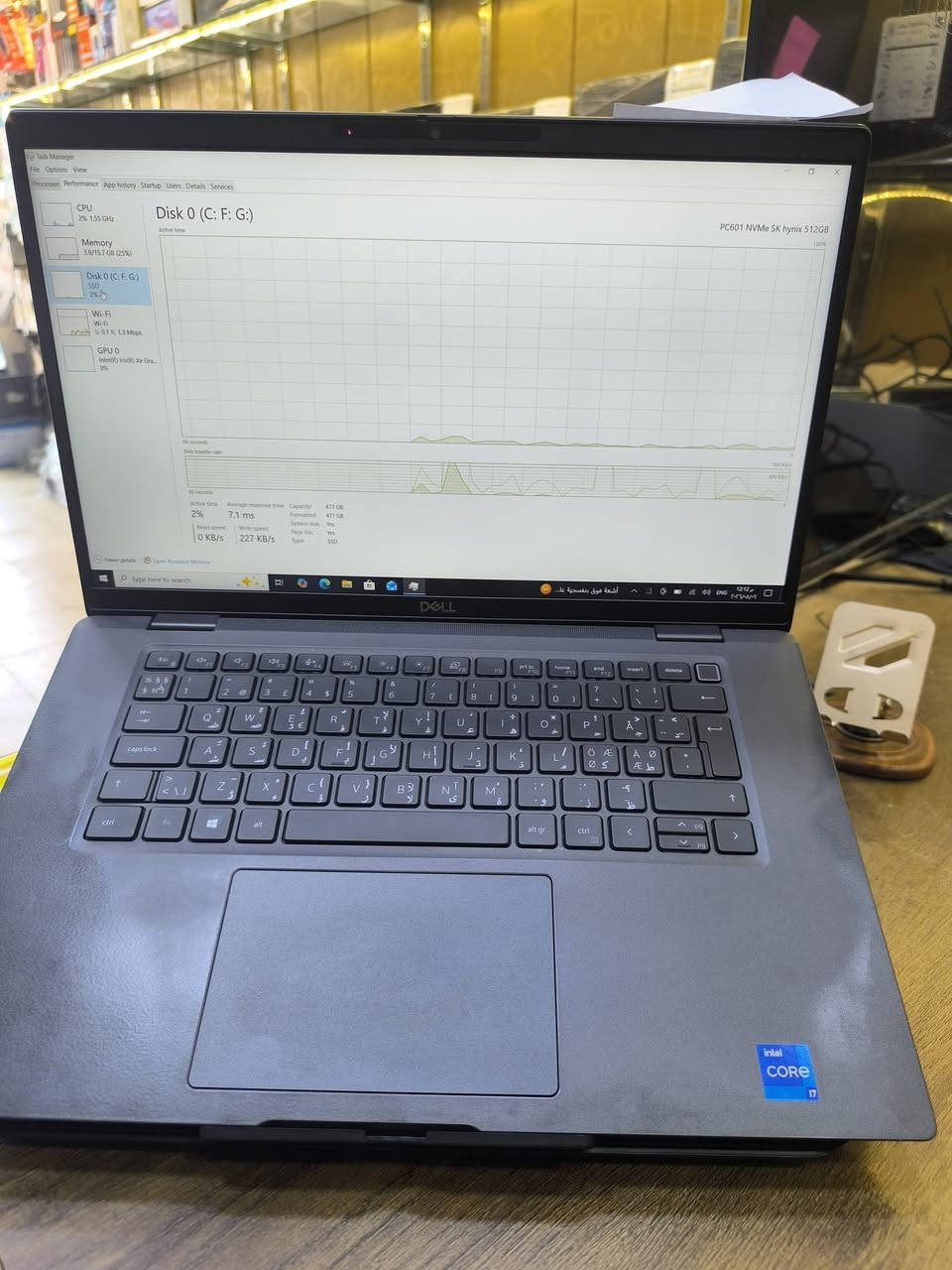 لابتوب   بجيل 11 كور 7،شاشة لمس حجم كبير 15.6
رام 16,هارد 512 
 DELL LATITUDE 7520
بمواصفات مناسبه للبرامج  المكتبية  والحسابية والتصفح والأمن السيبراني ،وبرامج المونتاج والفوتوشوب والبرامج الهندسية 
بسعر470 الف دينار عراقي 
#ويشمل السعر حقيبة وماوس والتوصيل مجانا لكافة محافظات العراق 
Cpu CI7-11    جيل الحادي عشر 
Hard 512 nvme قابل للتطوير 
Ram 16gb ddr4         قابل للتطوير 
15.6 screen شاشة لمس 
 كارت شاشة داخلي 8 كيكا
Back-light Ar-En ضوئي  
Charger dell  شاحن اصلي نوع تايب سي  
يمكن للزبون فحص اللابتوب وتشغيله والتأكد من المواصفات قبل الاستلام  اللابتوب.
#نسبة النظافة مائة بالمائة 
#بطارية ممتازة 
ضمان لمدة عشرة  أيام للفحص في حالة وجود خلل مصنعي 
#مكتب الابداع الهندسي 
موصل /موصل الجديدة بين مجسر الجديدة ودورة عبواليسي بمحلات الكنيسة 
/مكتب الابداع الهندسي/للتواصل والحجز 
*********** واتس.

