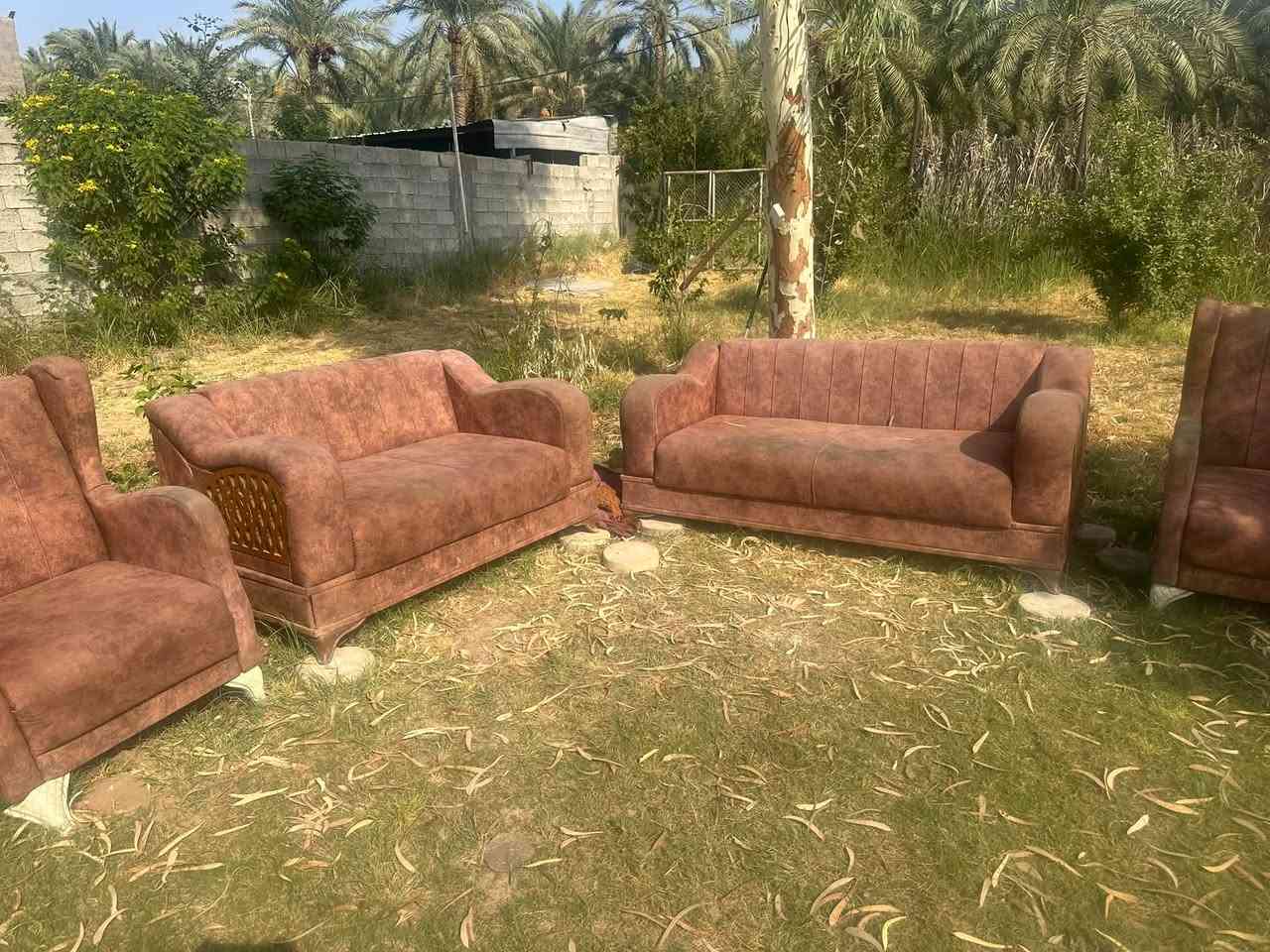 كنب 7مقاعد • يحتاج تلبيس • ثقيل